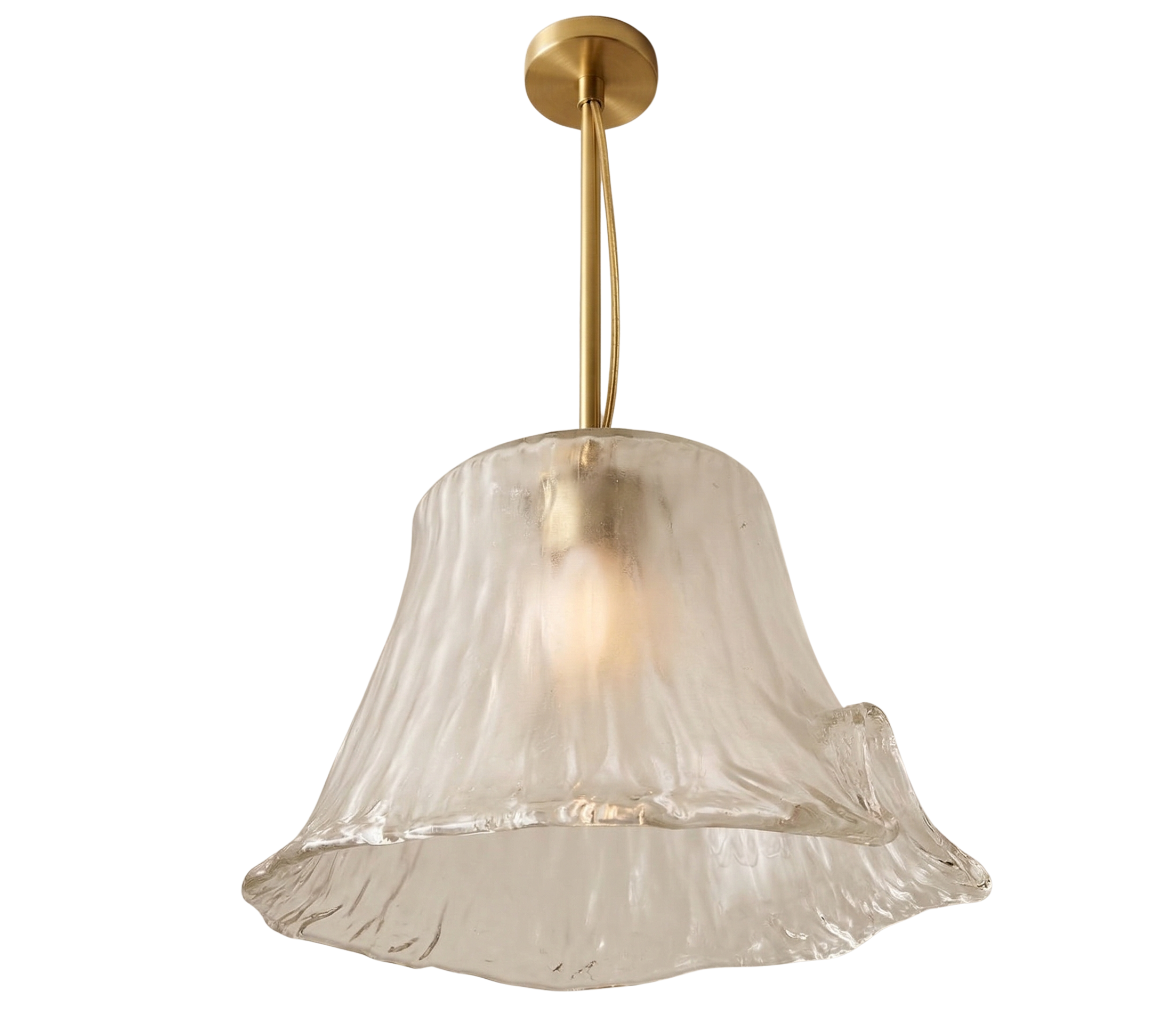 Art Deco Frosted Murano Pendant