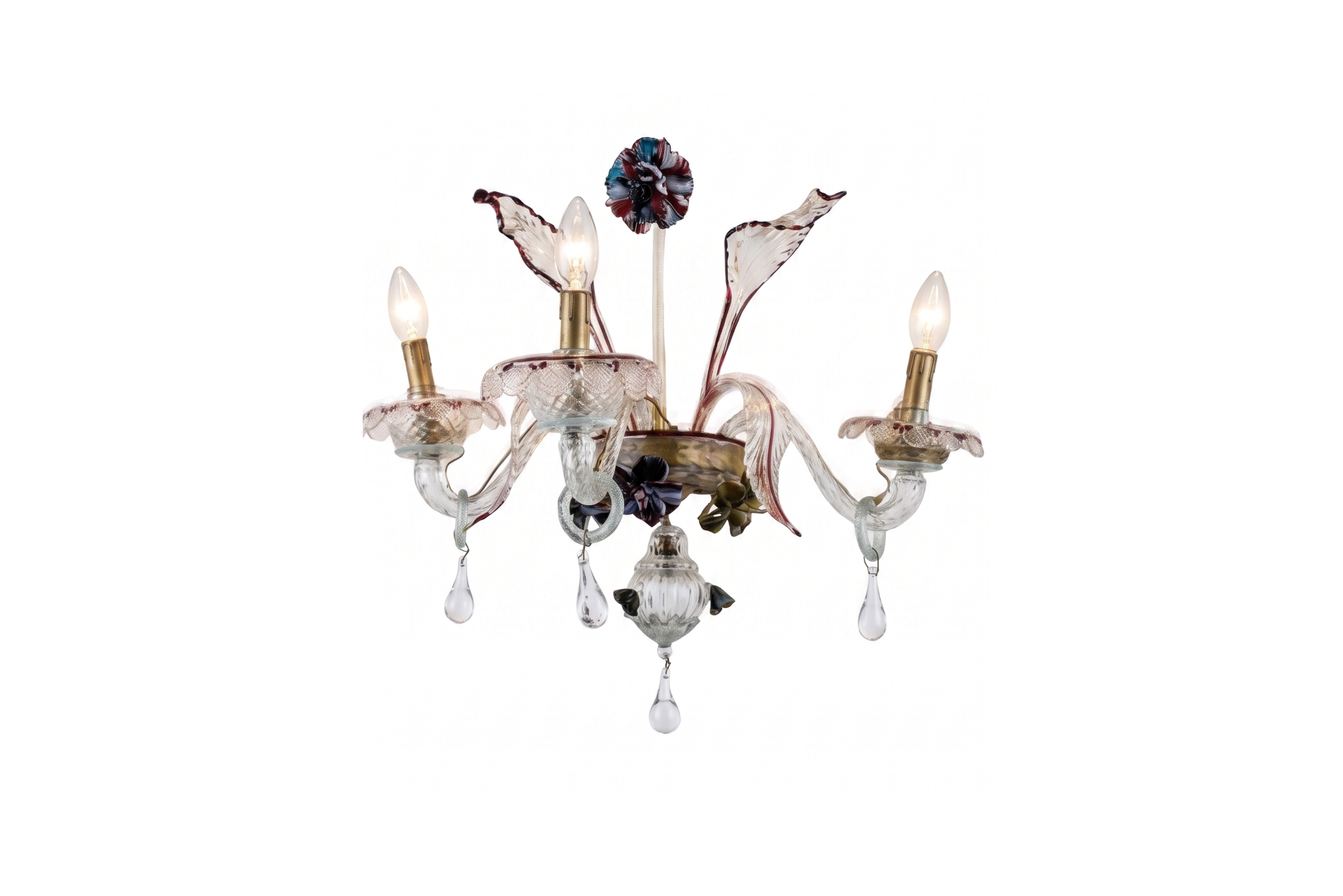 Vintage Murano Glass Wall Sconce