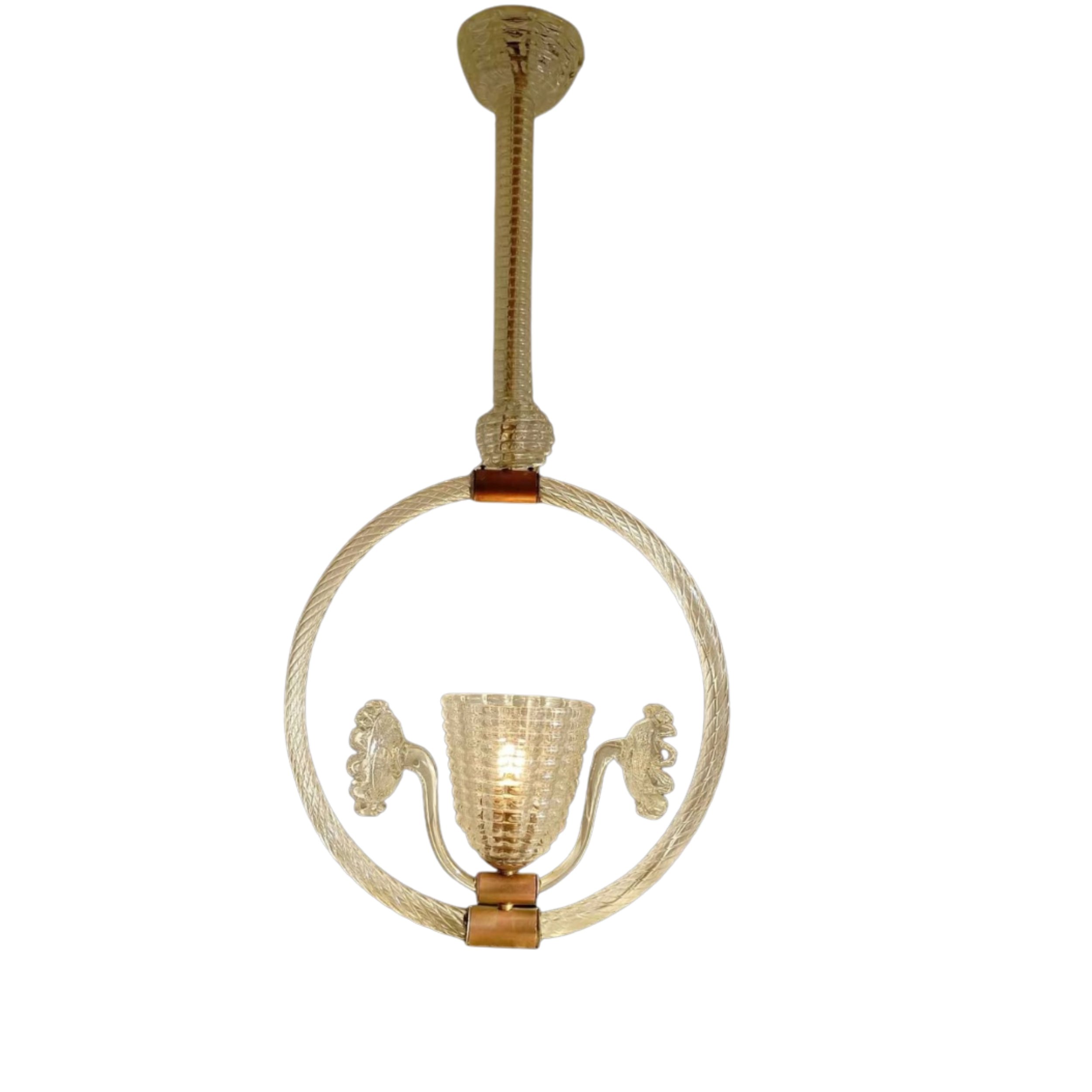 Murano Ercole Barovier Pendant Light