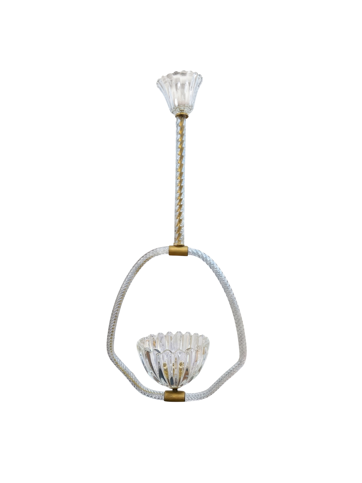 Barovier & Toso Art Deco Murano Pendant