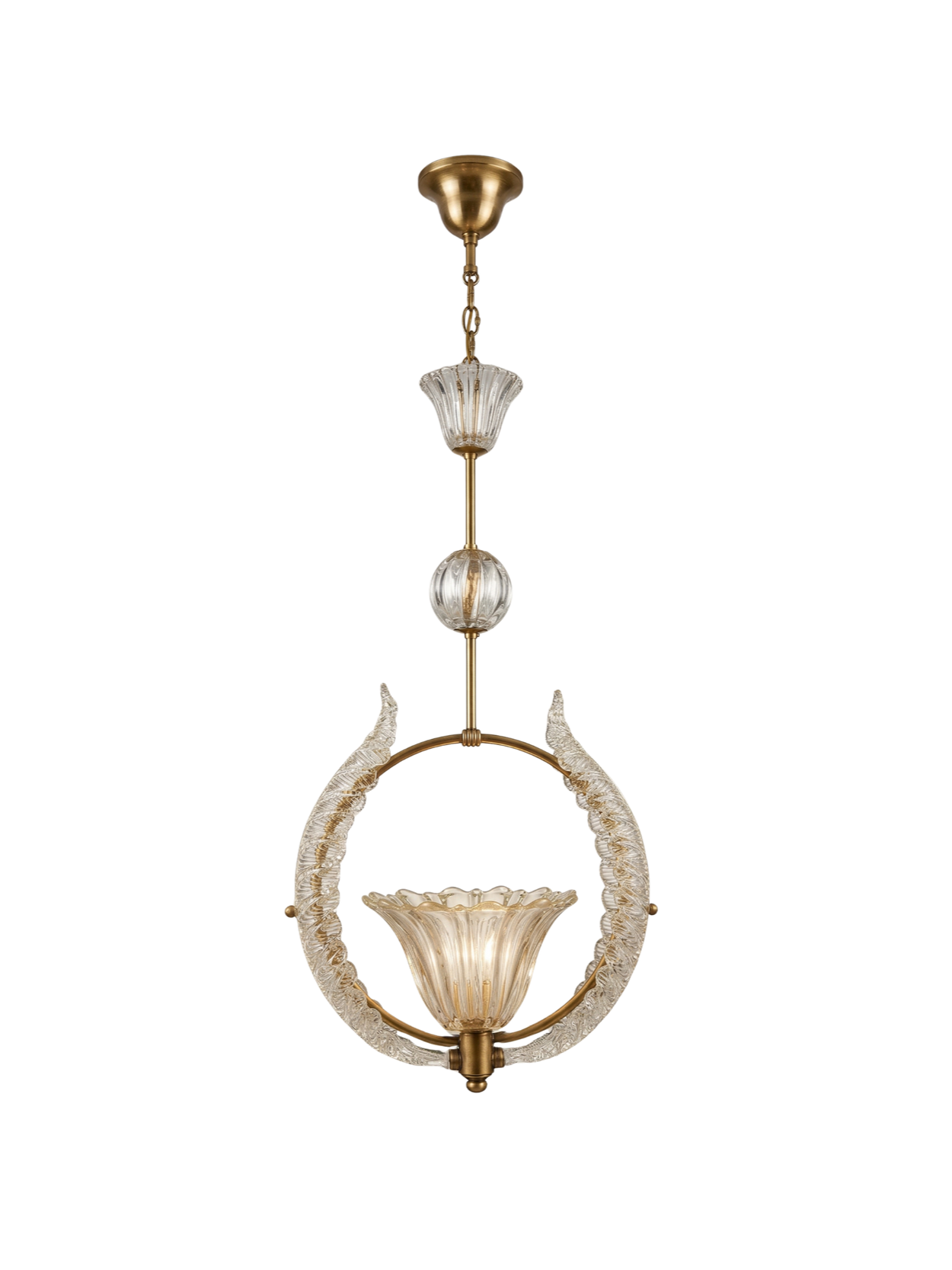 1940's Barovier & Toso Art Deco Pendant