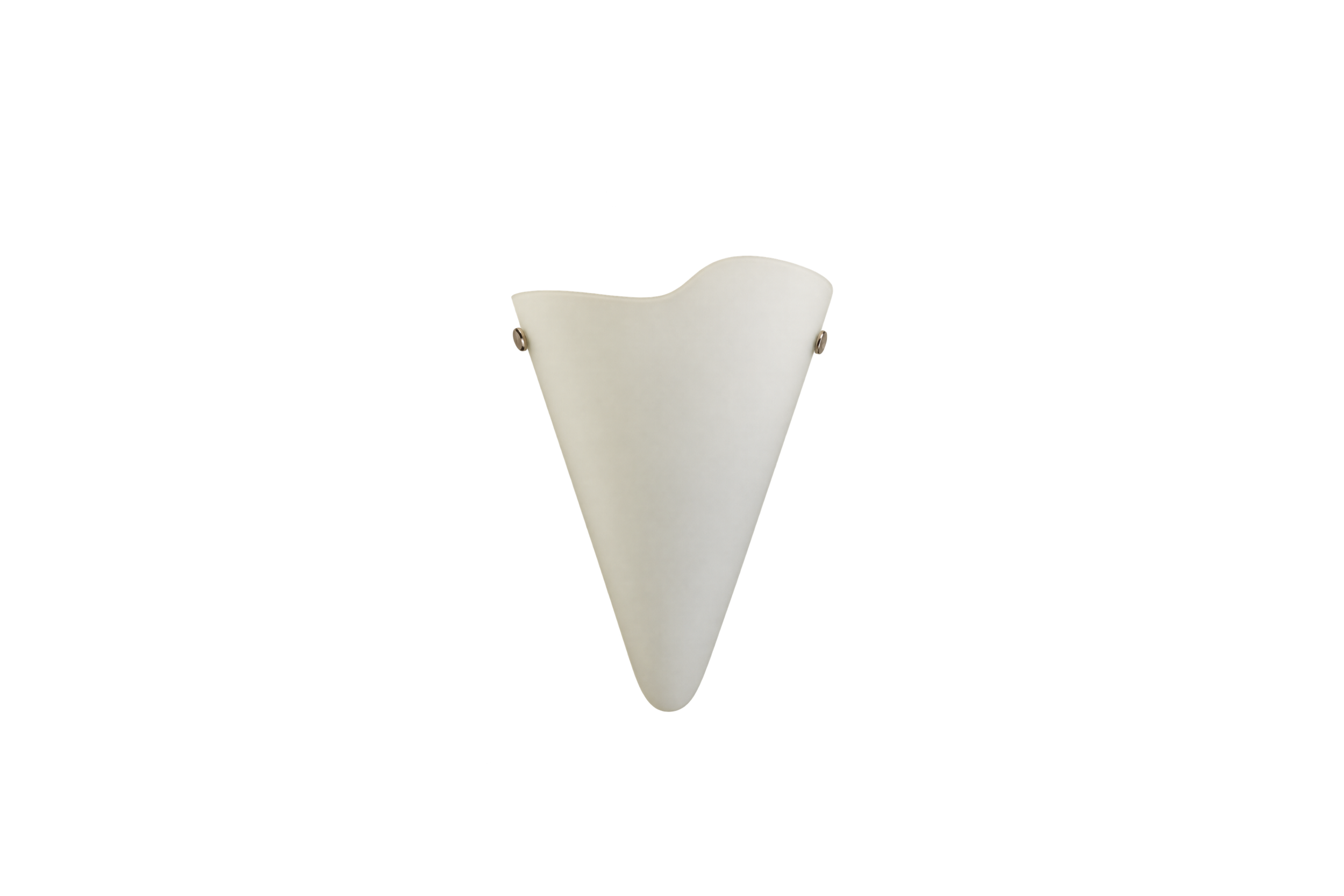 Art Deco Frosted Glass Sconce in White