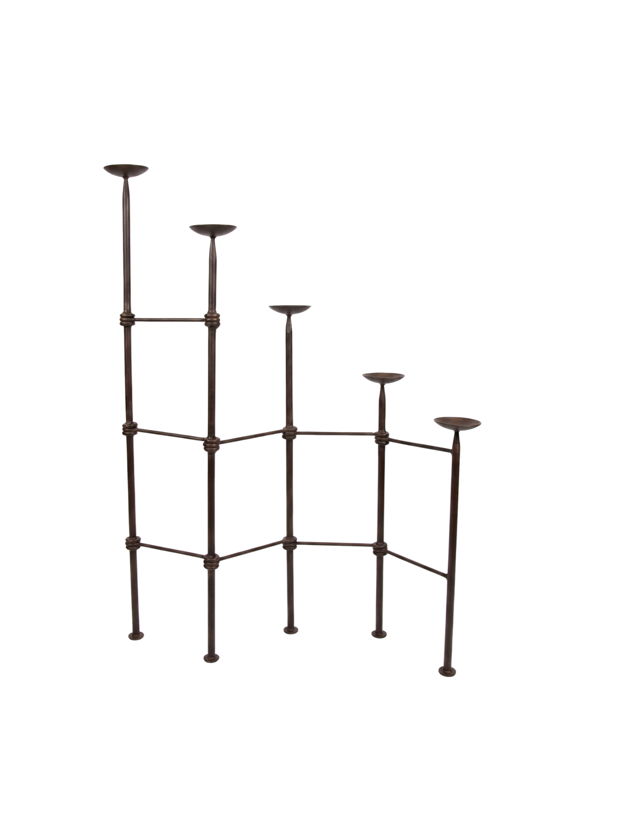 Wrought Iron Extendable Floor Candleholder