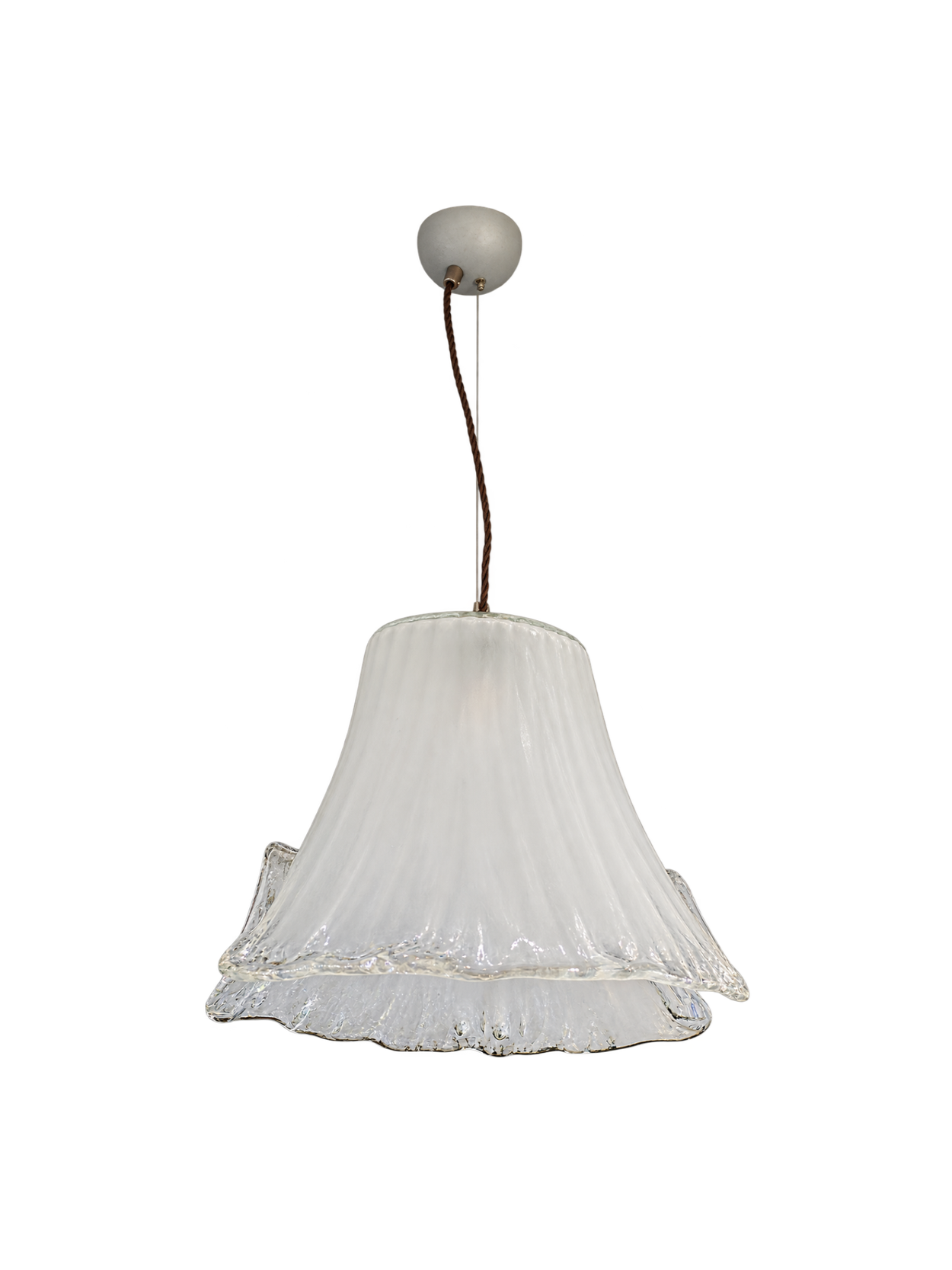 Art Deco Frosted Murano Pendant