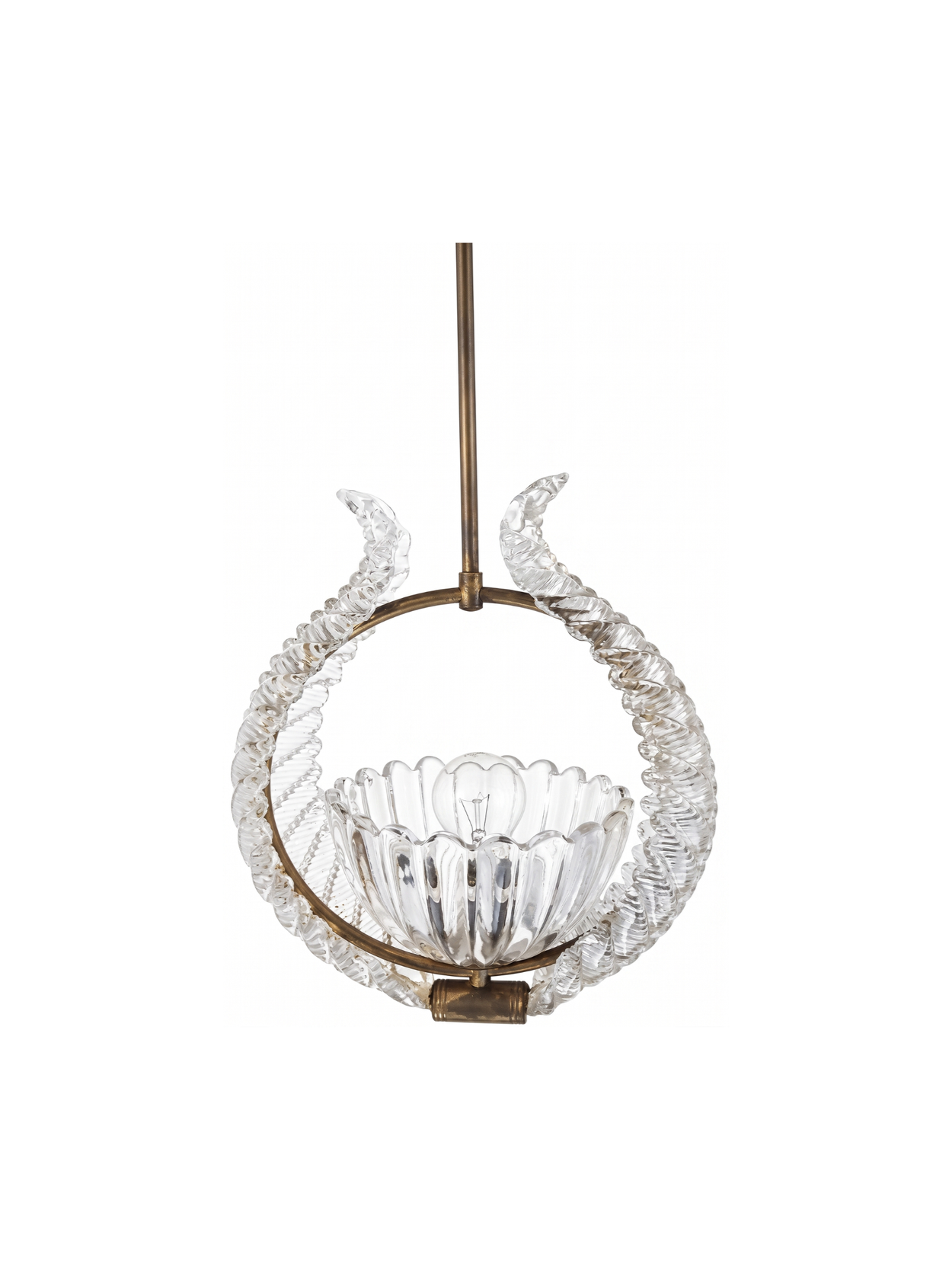 Barovier & Toso Murano Leaf Pendant
