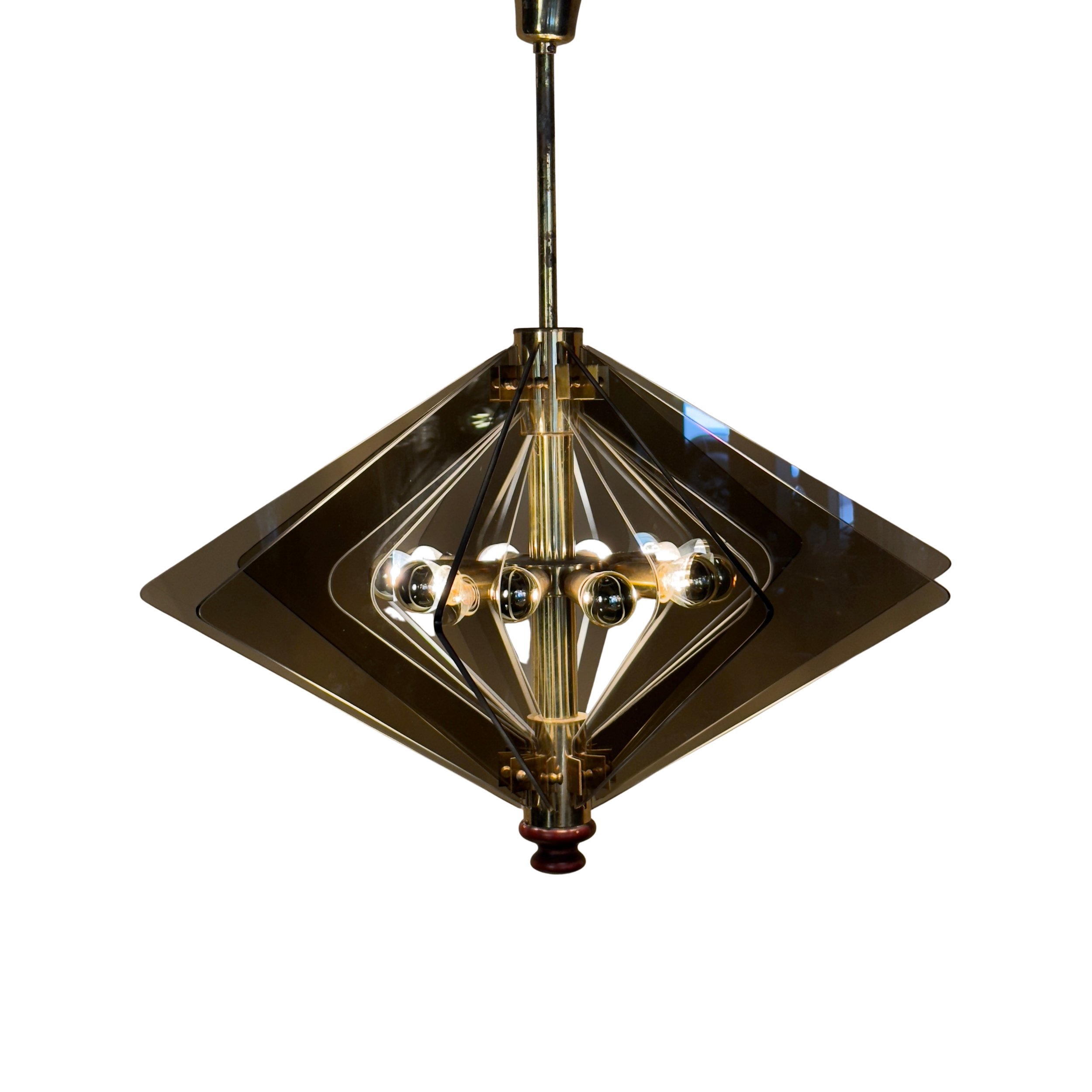 Fontana Arte Brass Ceiling Light