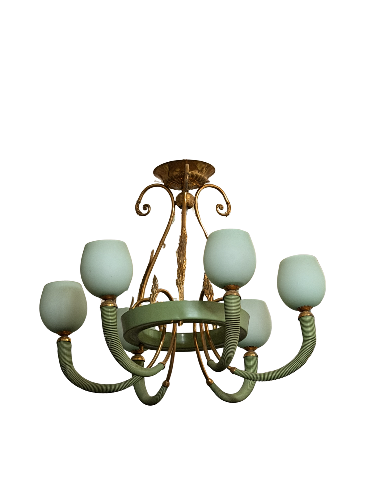 Rare Blue and Green Coloured Chandelier