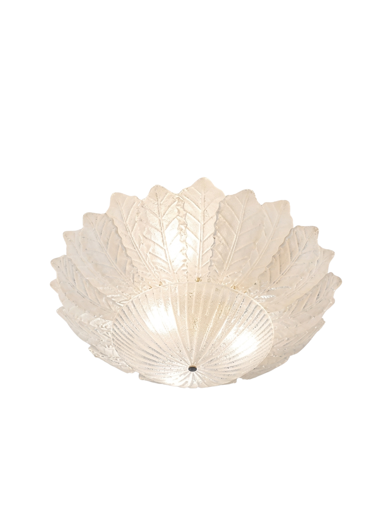 Small Murano Leaf Flush Ceiling Light