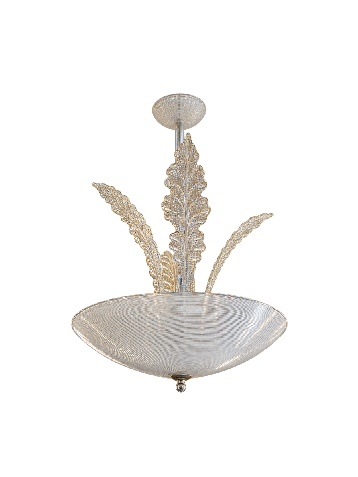Vintage Murano Leaf Chandelier