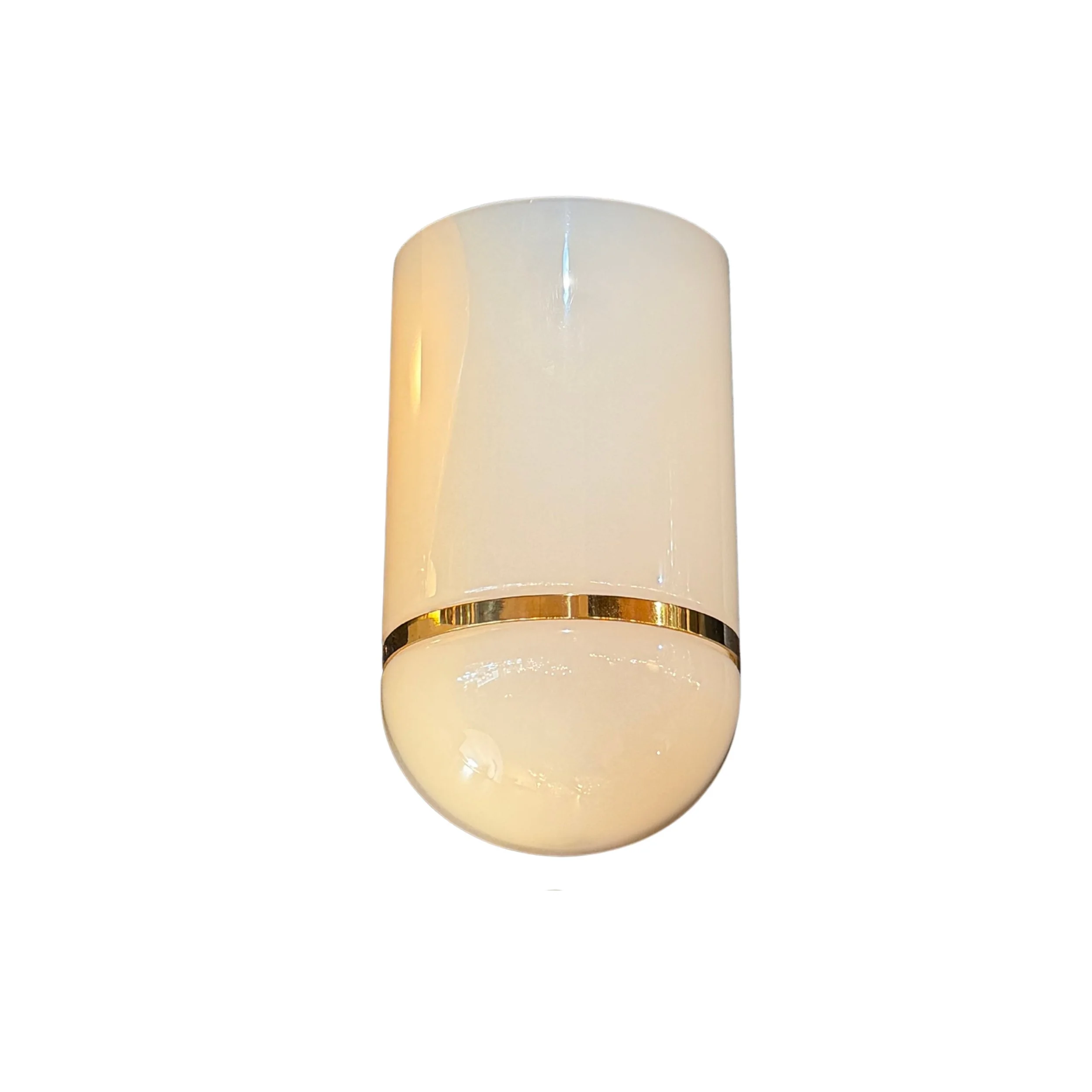 Opal Glass Brass Wall Sconce