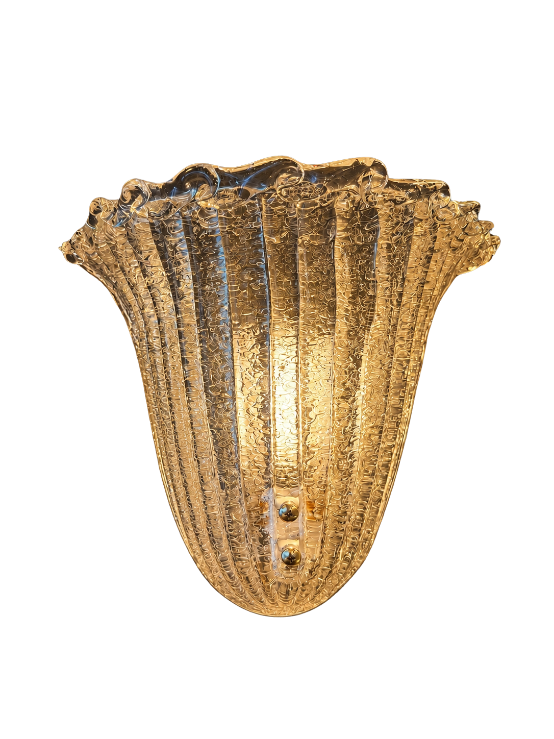 Large Murano Scalloped Shell Sconce