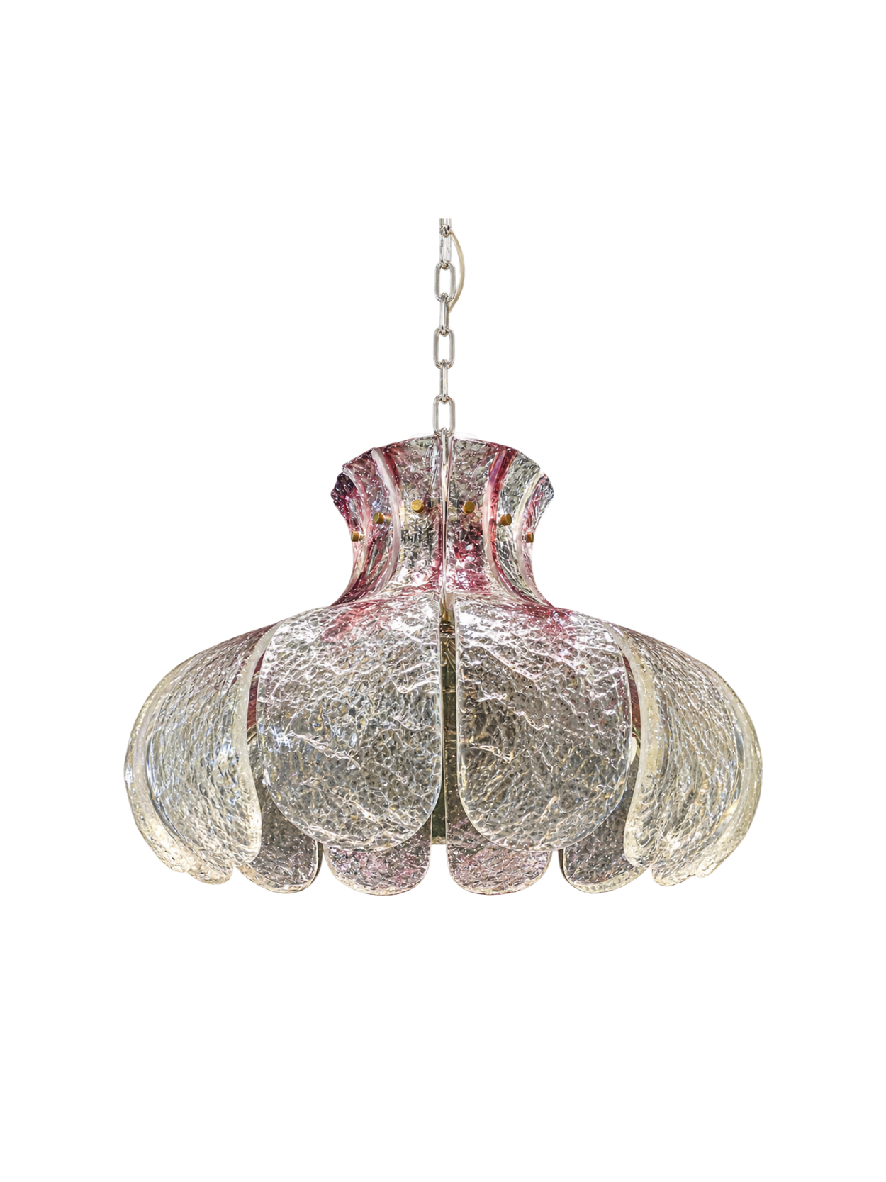 Large Murano Glass Chandelier by Carlo Nason for Mazzega