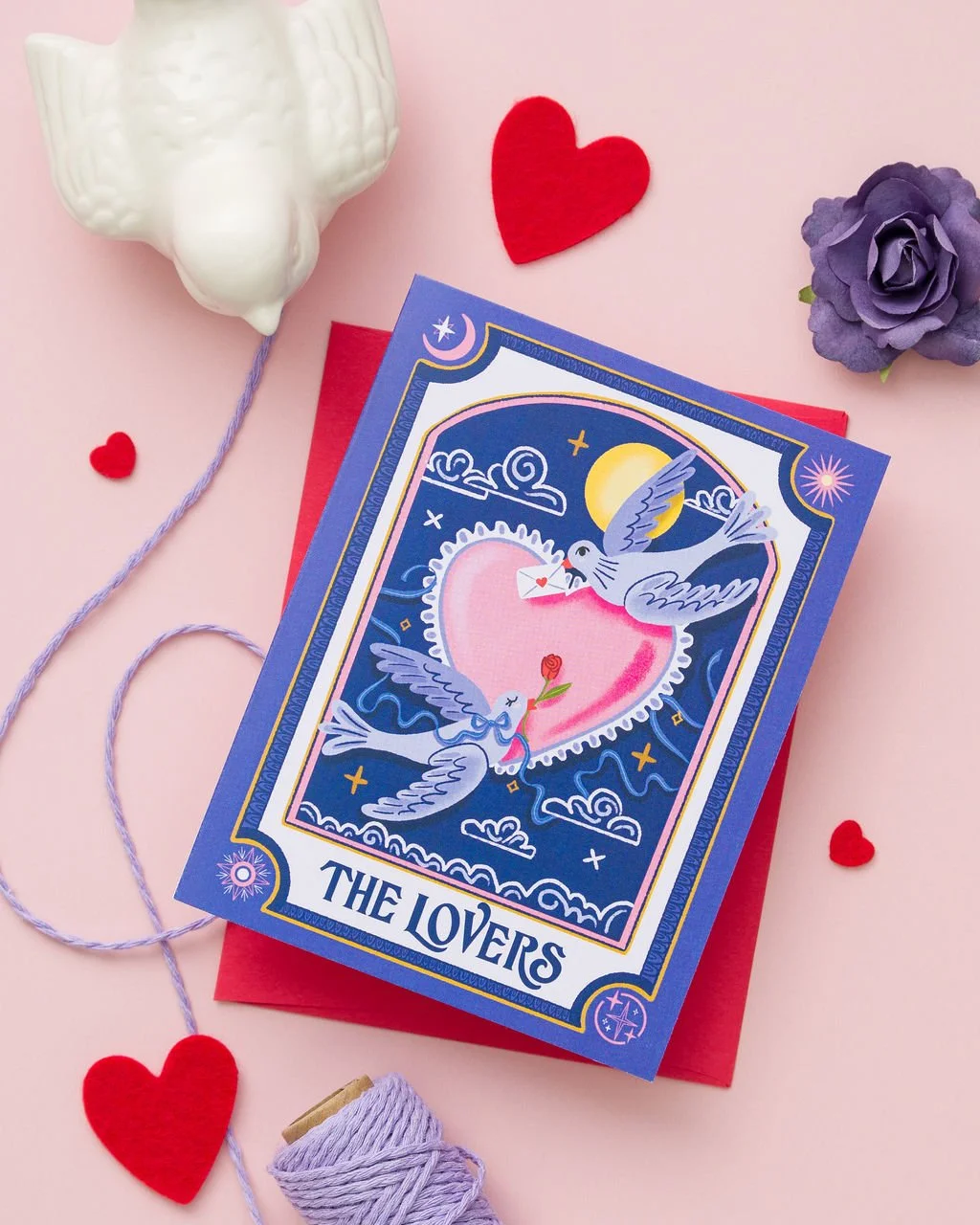 The Lovers Tarot Card - Love / Valentine's Day Greeting Card