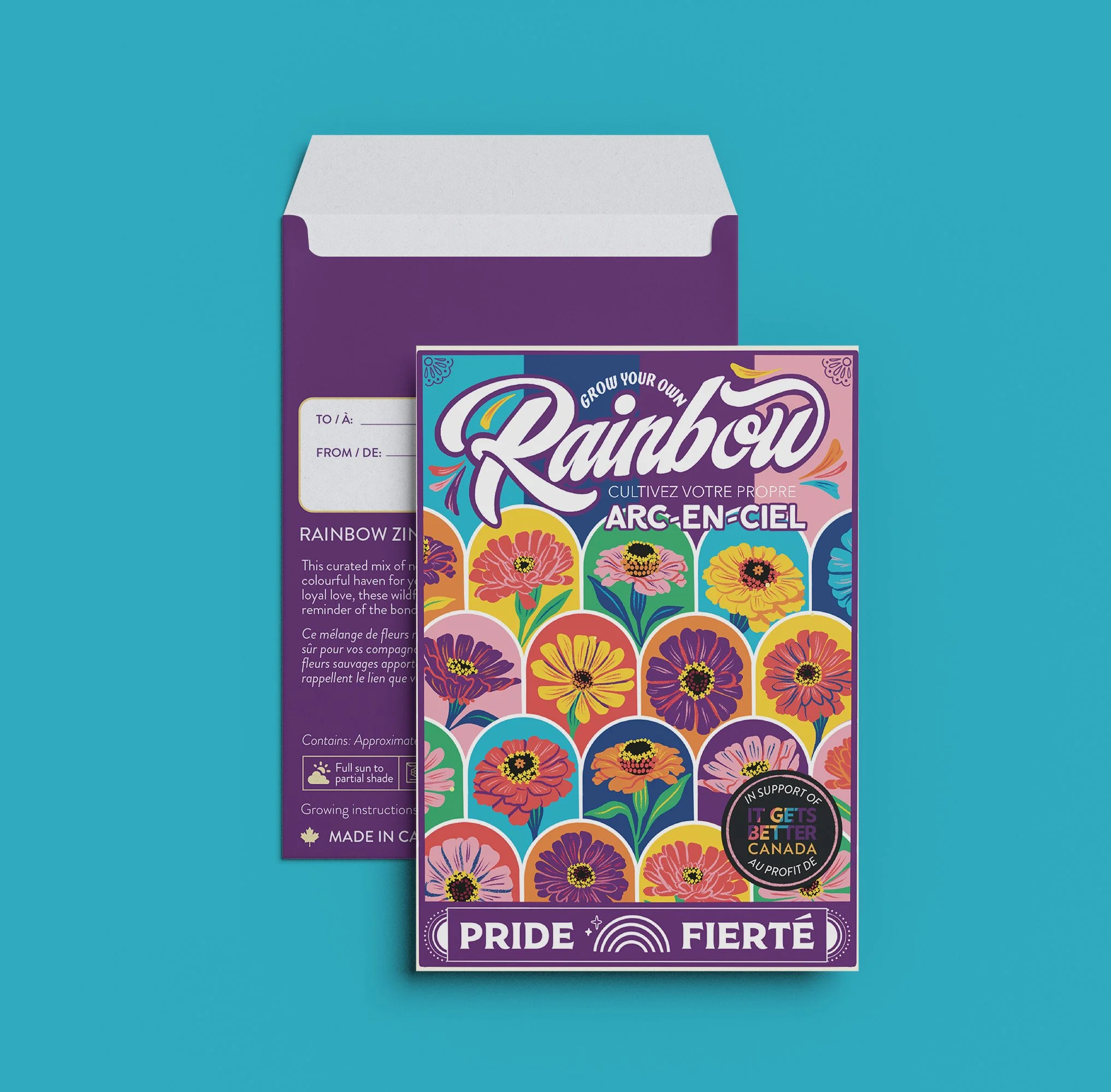 Grow Your Own Rainbow (Pride) - Zinnias - Seed Packet