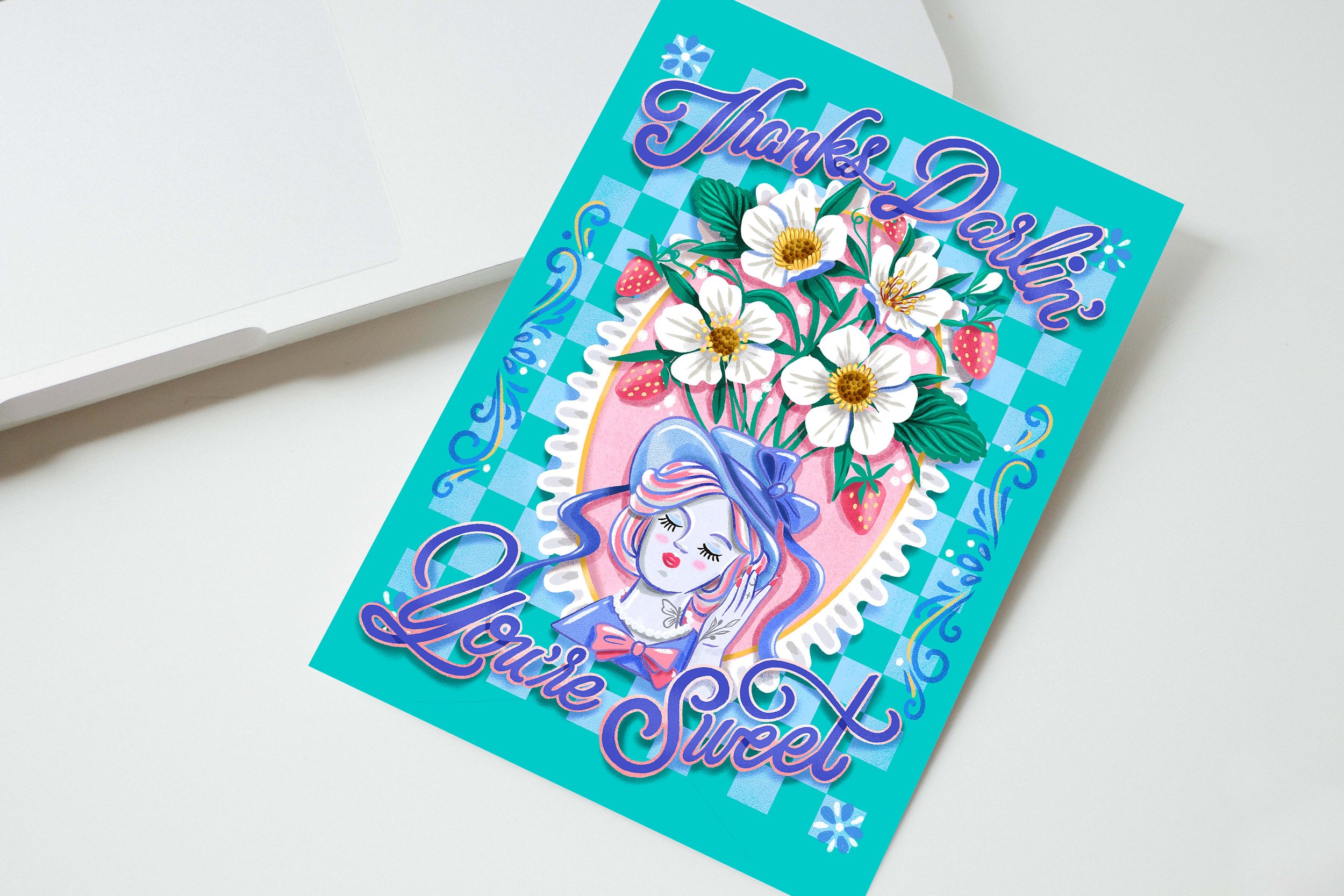 Thanks Darlin, You're Sweet - Thank You Card