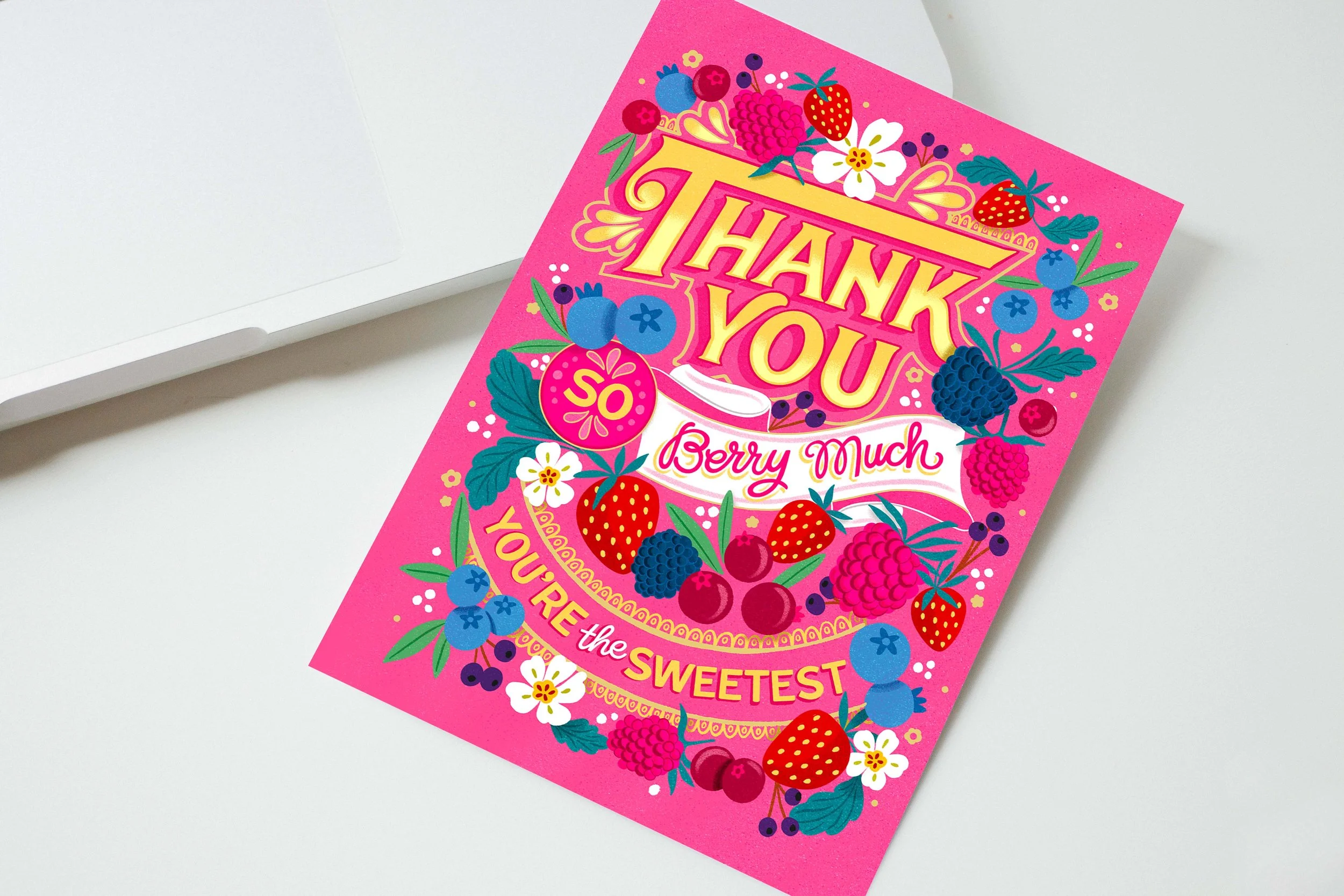 Thank You So Berry Much - Gold Foil Card