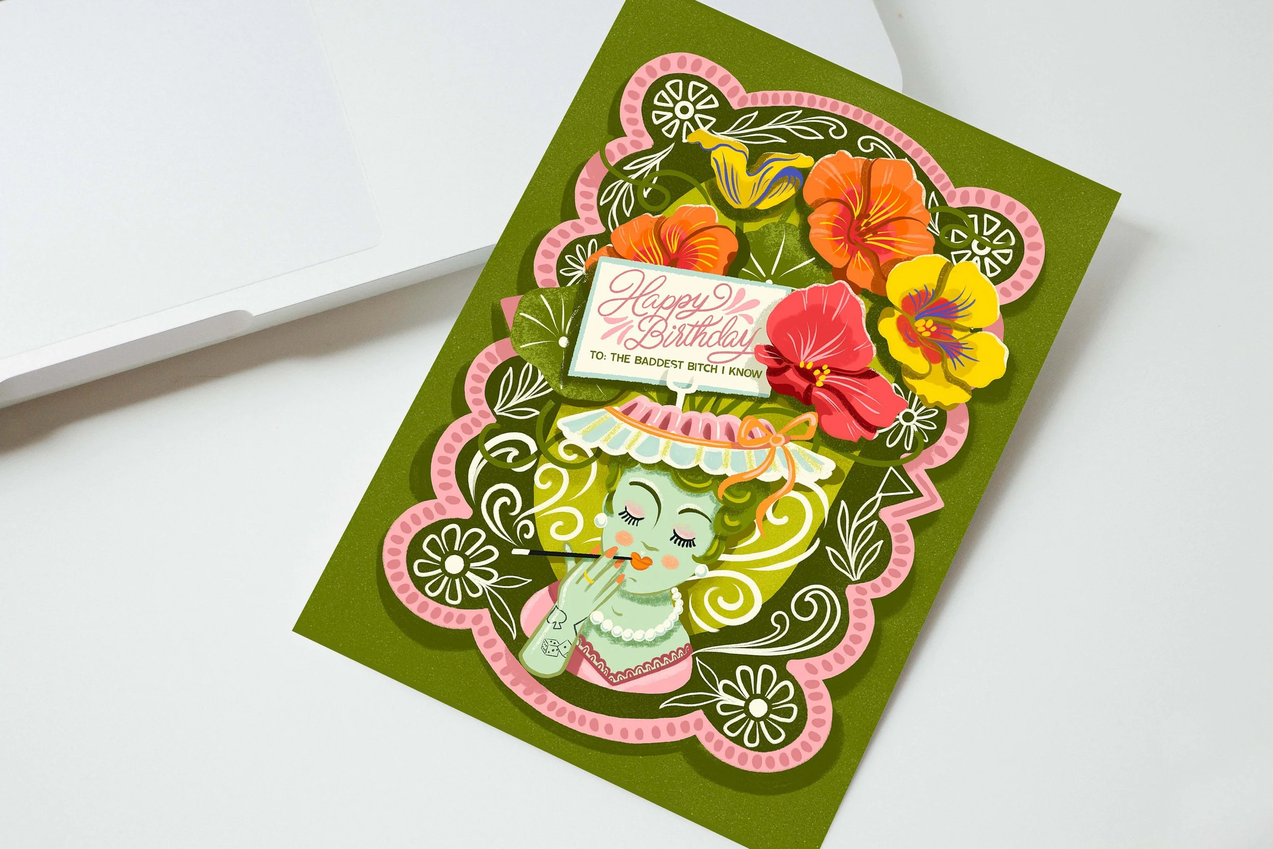 Happy Birthday to the Baddest Bitch I know - Greeting Card