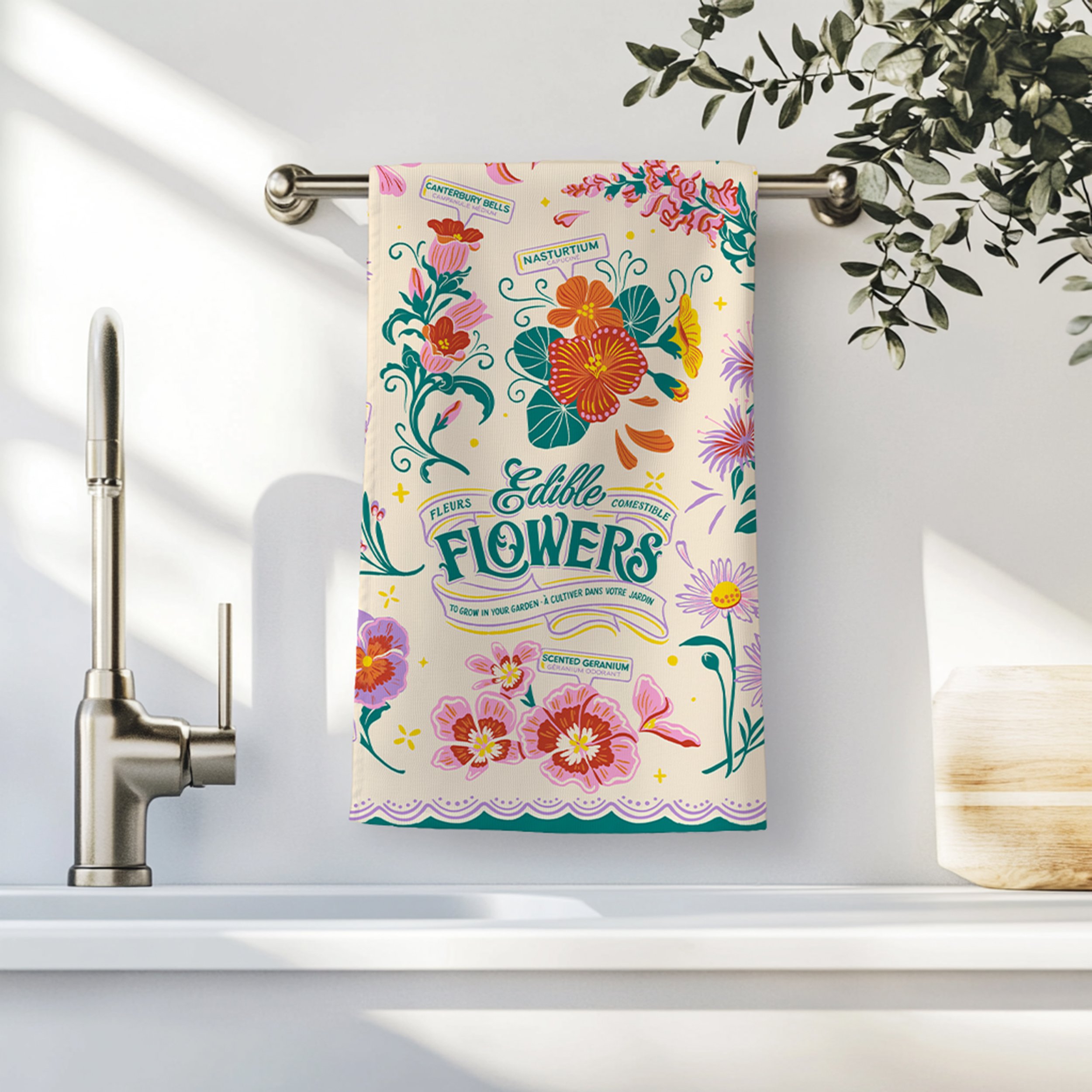 Edible Flowers Tea Towel-1.jpg