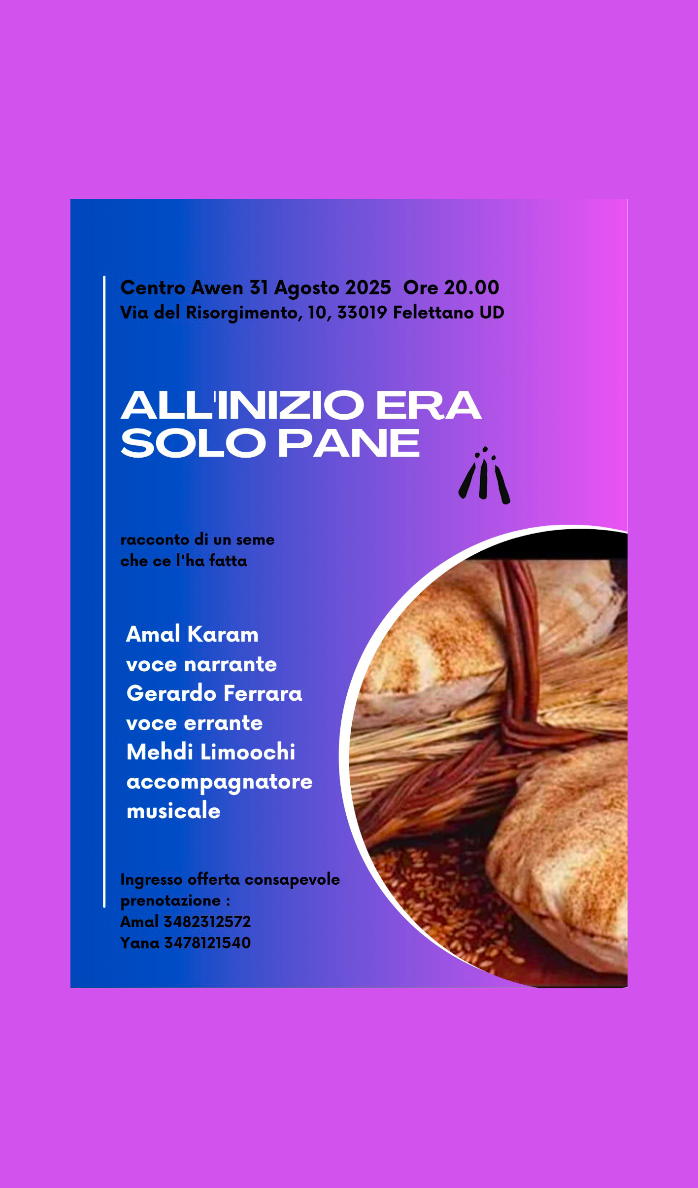 all'inizio era solo pane