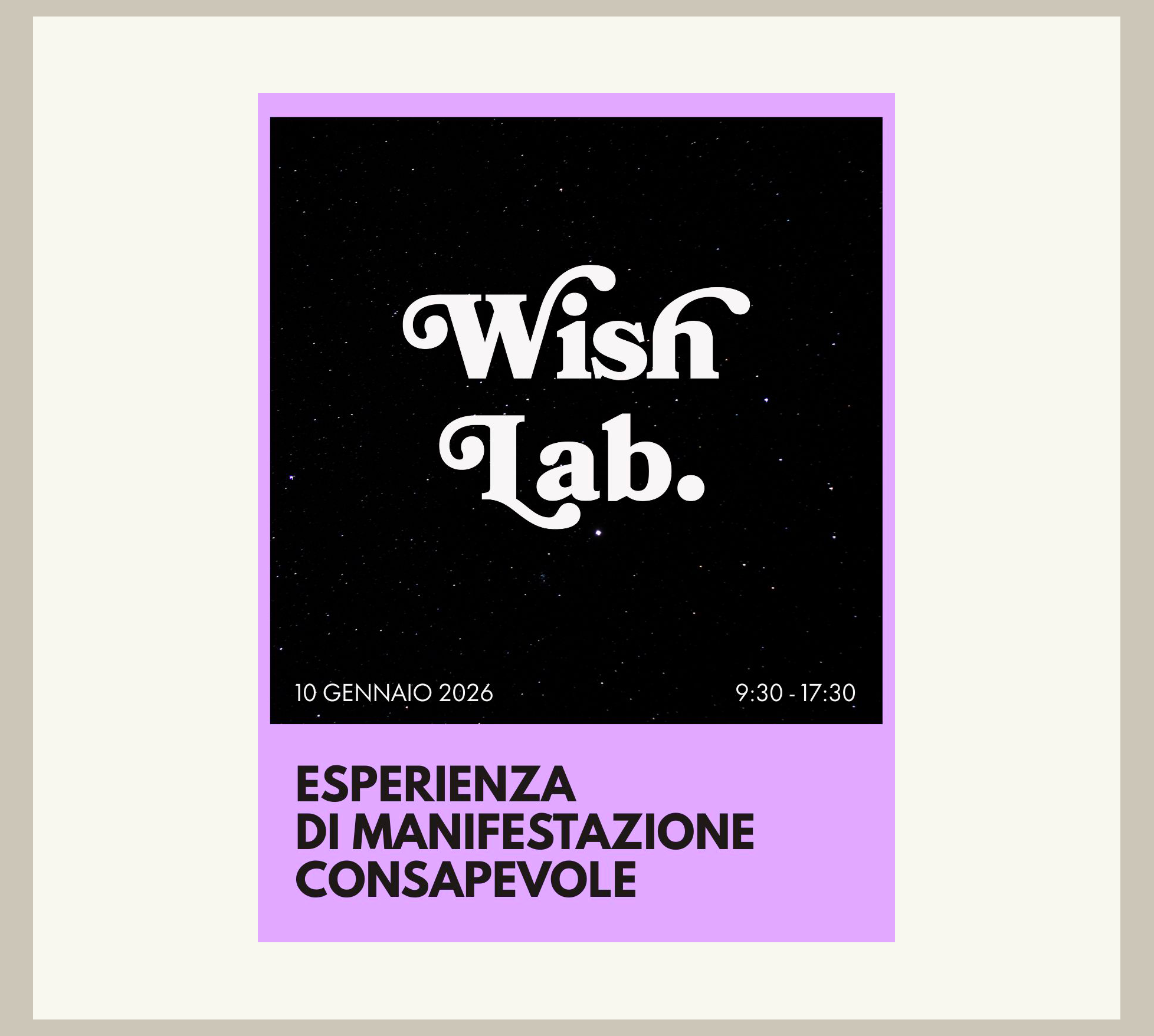 WISH LAB – Laboratorio di manifestazione consapevole
