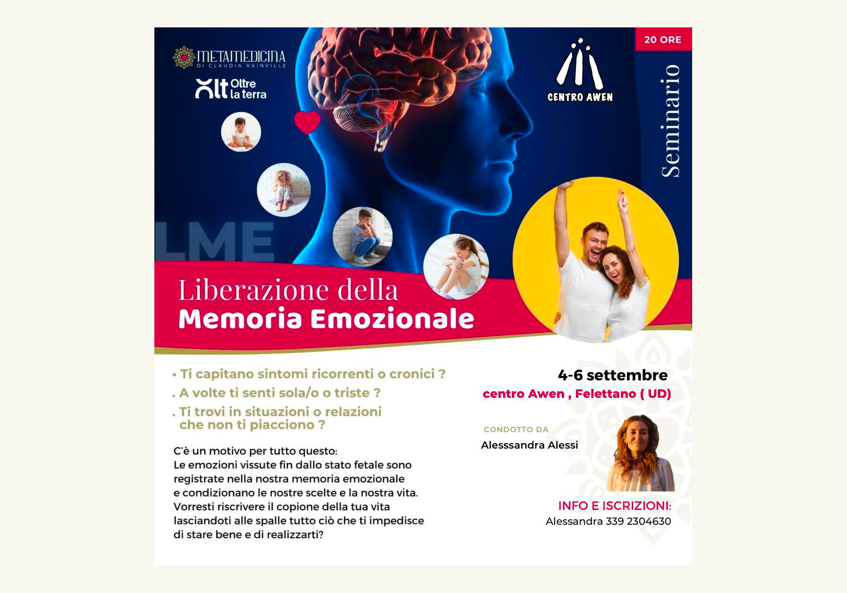 seminario di metamedicina: liberazione della memoria emozionale