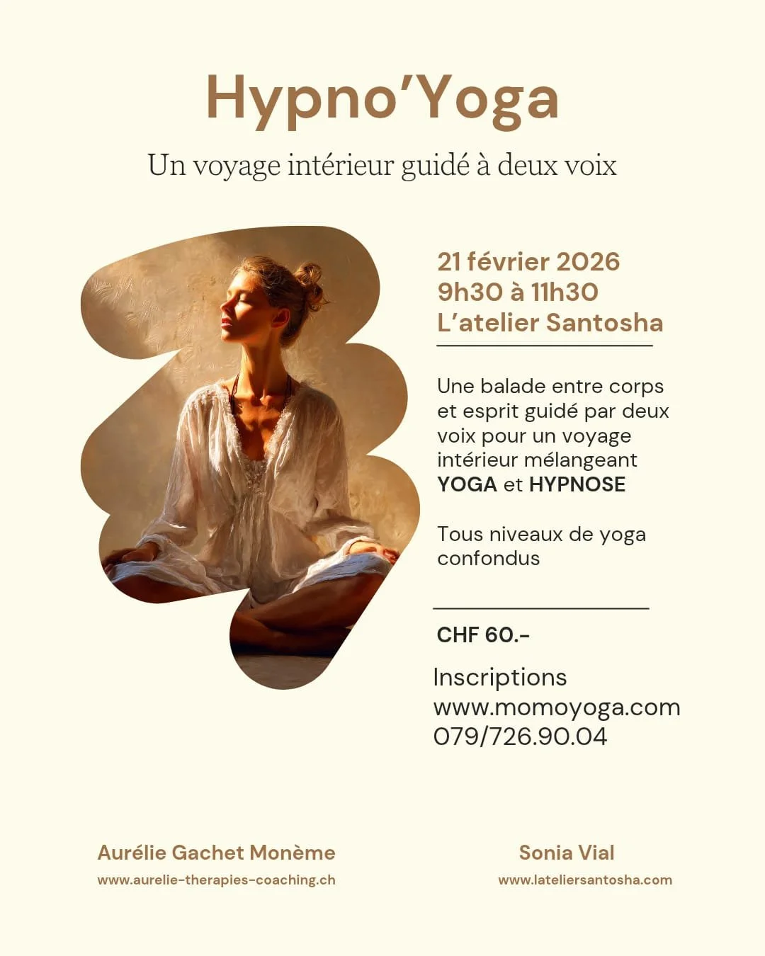 Hypno’Yoga.          Un voyage intérieur guidé à deux voix