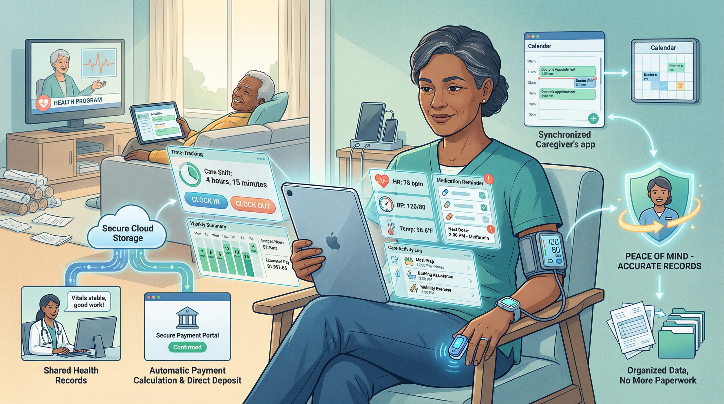 Best Apps for Caregivers to Track Hours and Vitals: Technology Solutions for Paid Family Caregiving