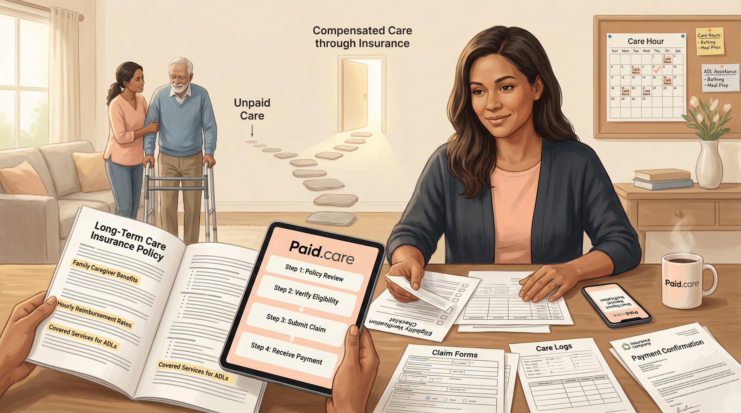 Getting Paid by Long-Term Care Insurance: A Step-by-Step Guide to Family Caregiver Compensation