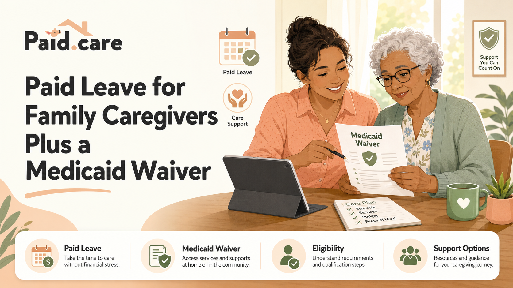 How to Use Paid Leave for Family Caregiving When a State Program and a Medicaid Waiver Both Apply