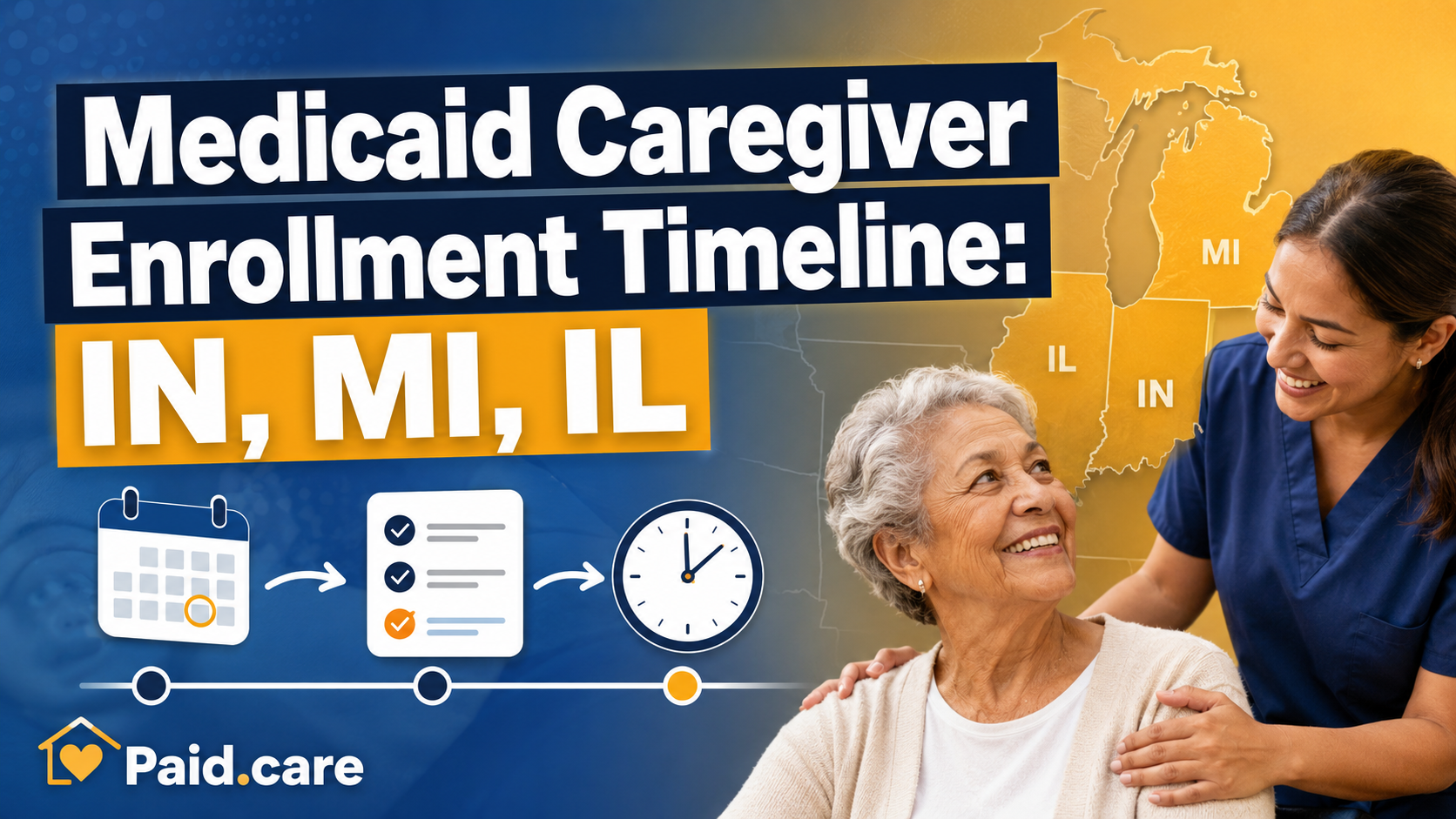 How Long the Medicaid Caregiver Enrollment Process Takes in Indiana, Michigan, and Illinois