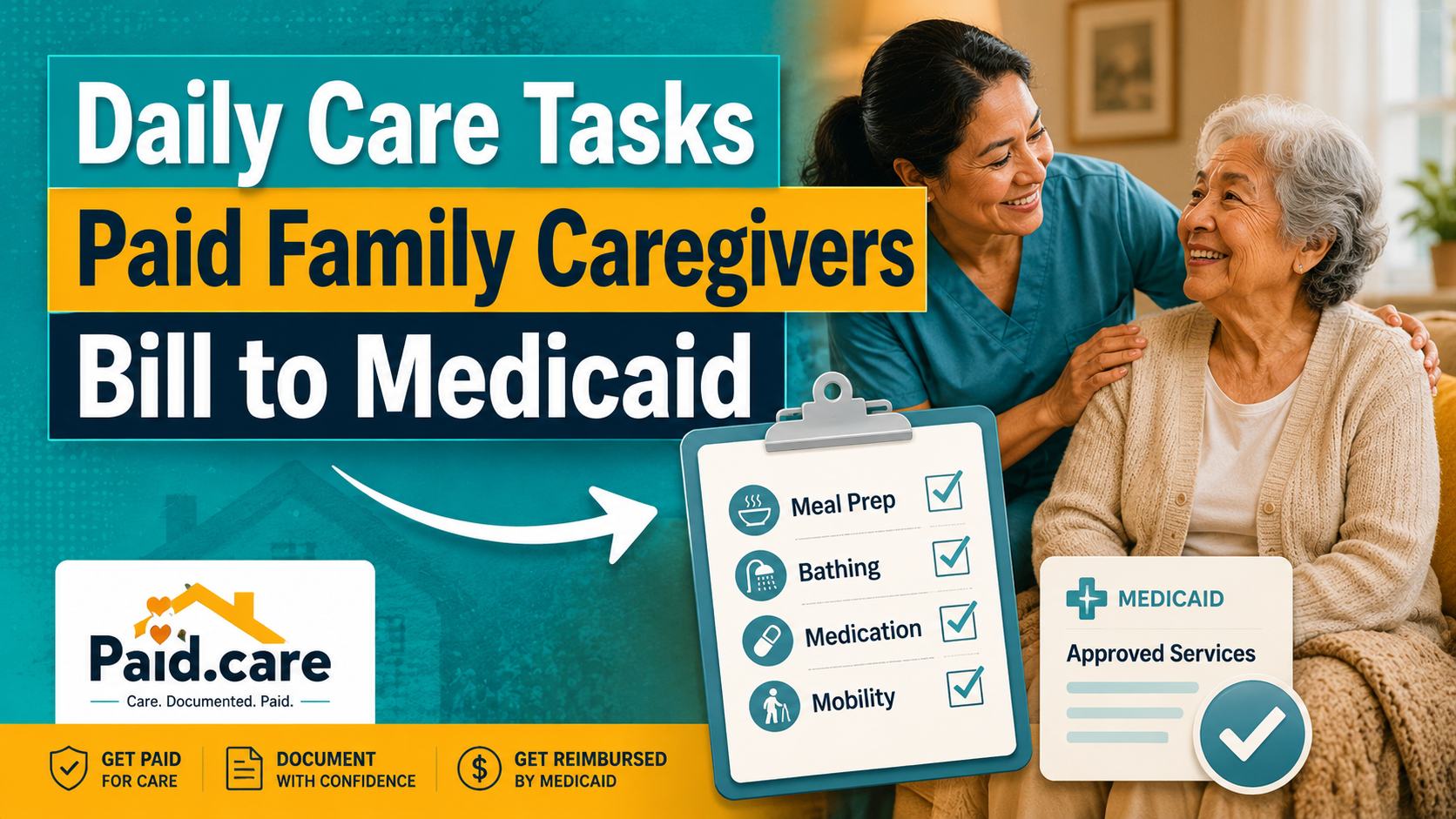 12 Daily Care Tasks a Family Caregiver Can Get Paid to Perform Under Medicaid