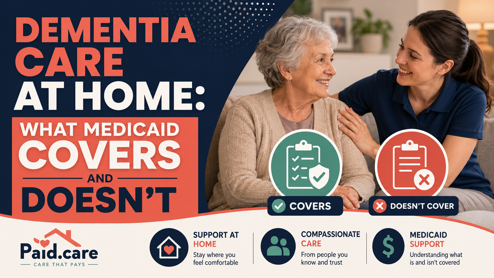 Caring for a Family Member With Dementia at Home: What Medicaid Covers and What It Doesn't