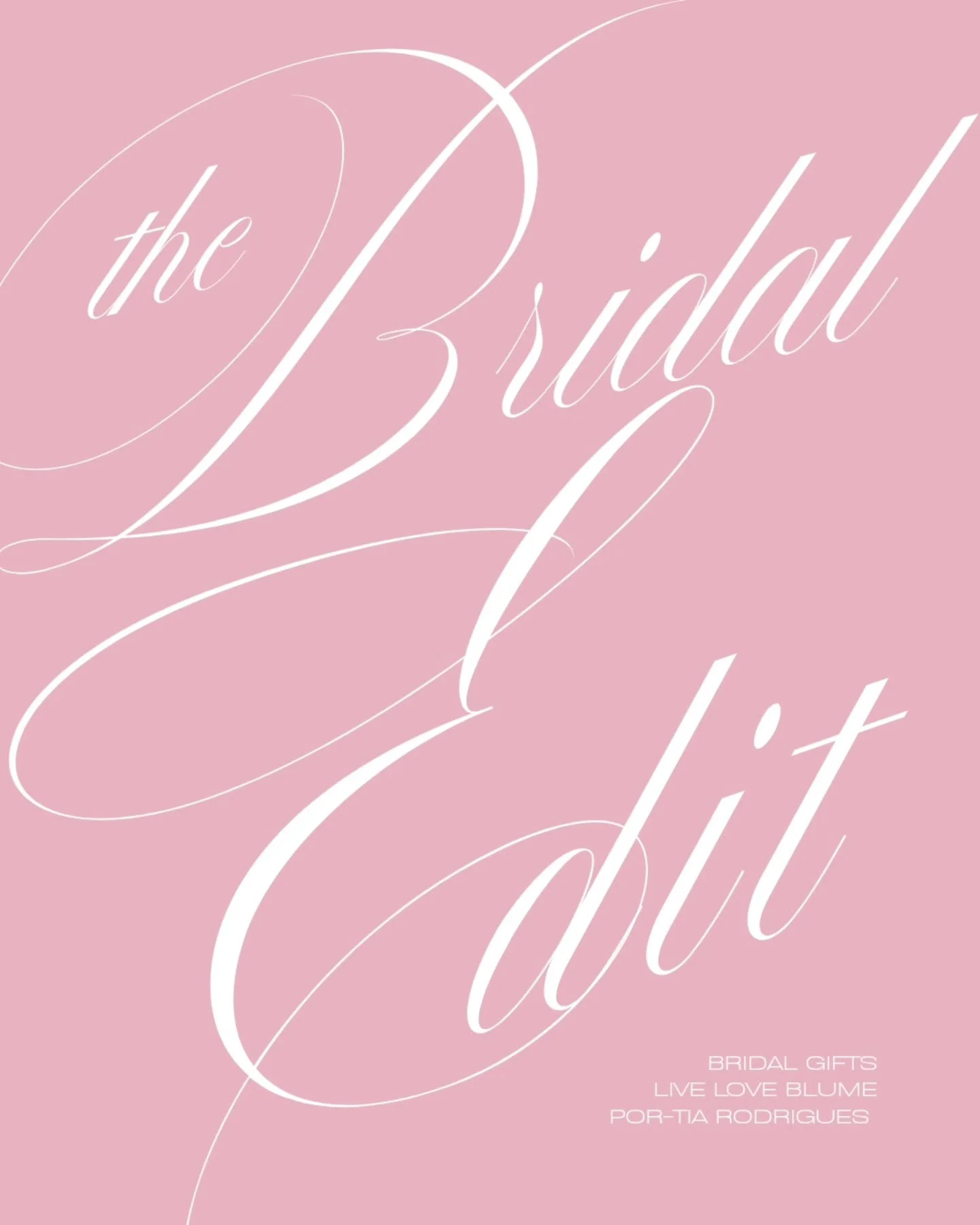 THE BRIDAL EDIT: 

A moment for the bride &mdash; quiet, intentional, and beautifully her own.

Our Bridal Edit features all-white, thoughtfully curated gifts designed to celebrate her season before &ldquo;I do.&rdquo;
Perfect for:

&ndash; The bride