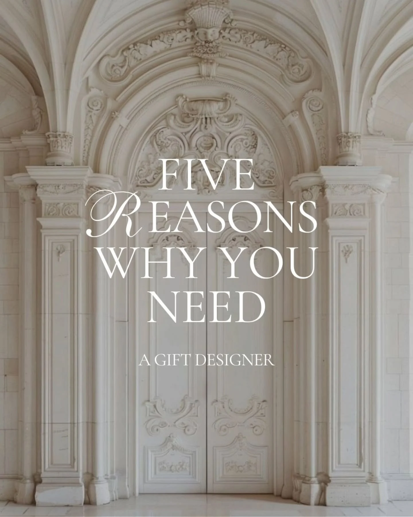 5 REASONS WHY YOU NEED A GIFT DESIGNER:

Luxury gifting is more than putting products in a box &mdash; it&rsquo;s creating an experience people remember.

Whether you&rsquo;re planning a wedding, welcoming guests, or strengthening client relationship