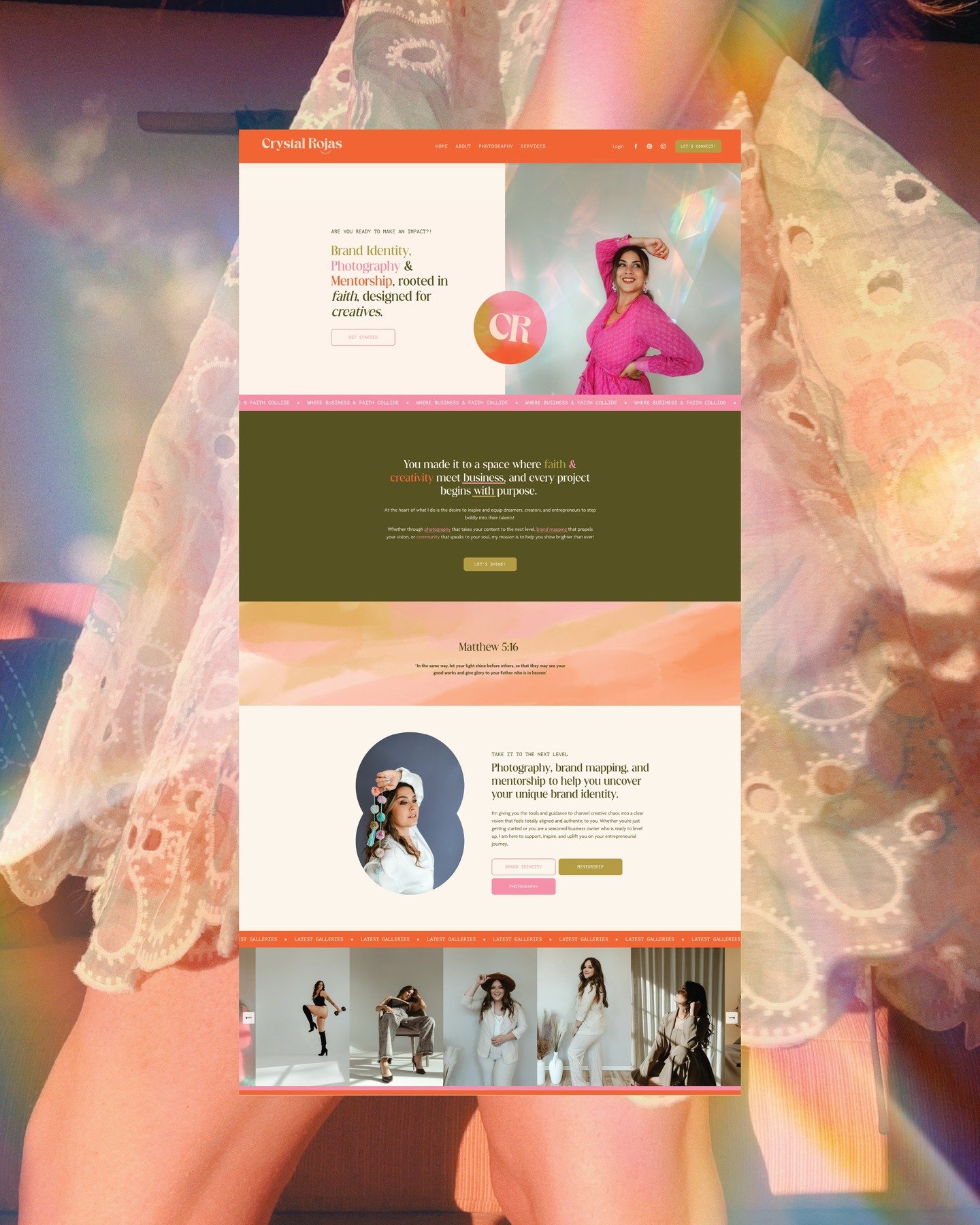 Crystal&rsquo;s vision for her business had shifted, she was stepping into her bolder brand era, expanding her offers and anchoring her brand in faith, creativity and bold leadership. 

But her old website and branding? Still stuck in a past chapter 