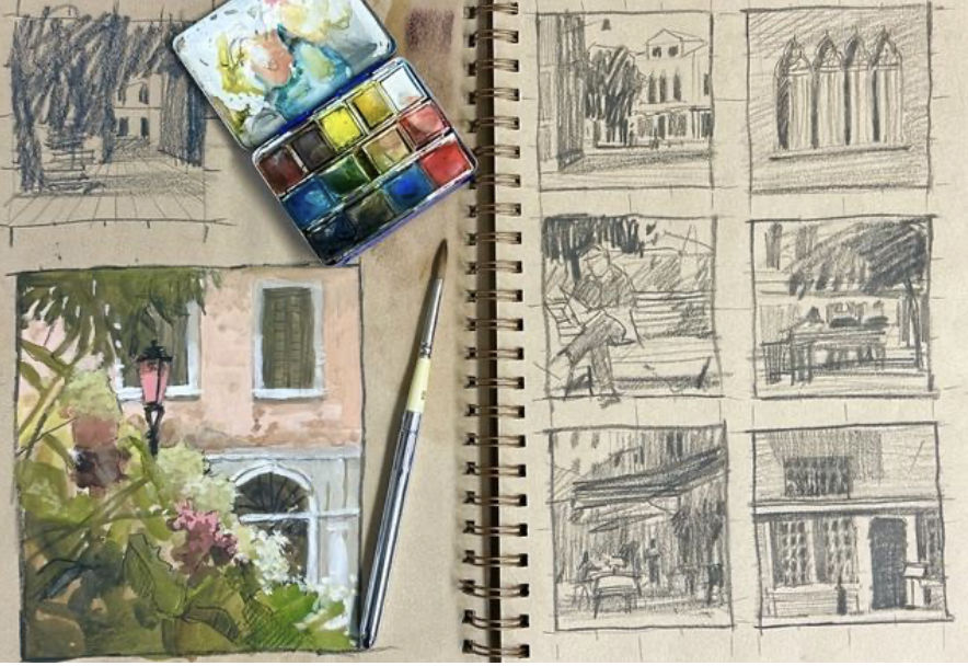 Watercolor, Pen & Ink Demonstration with Liz Haywood-Sullivan “How to Start a Travel Journal”