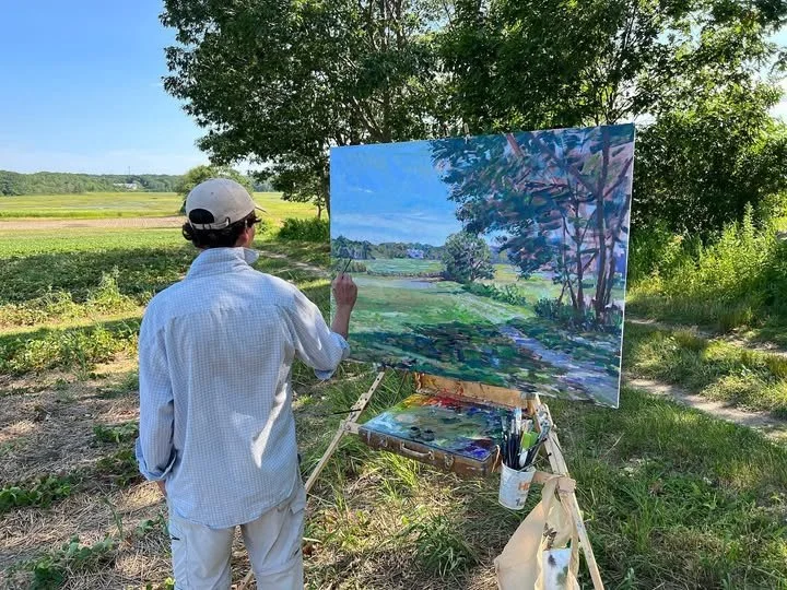 Plein Air Workshop with Leo Mancini-Hresko at   Mt. Auburn Cemetery.