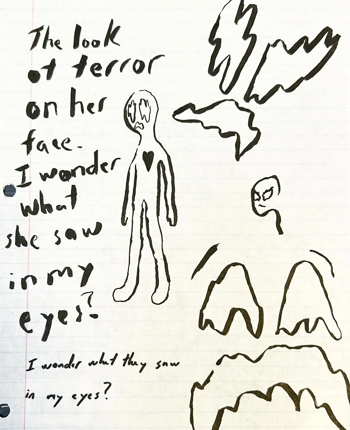 &bull; indigo archives: terror &bull;

During this time, I was feeling pretty angry and alone my senior year of college.

I remember doing laundry, and someone looked at me and gasped😨 before walking in the opposite direction

I had a pretty scary l