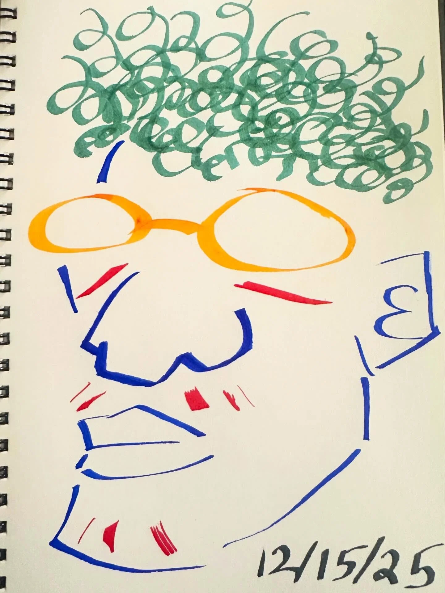 &bull; sketchbook practice: self portrait &bull;

getting into the Christmas spirit now that Nutcracker season is finally over!

feeling rested, colorful, and abstracted