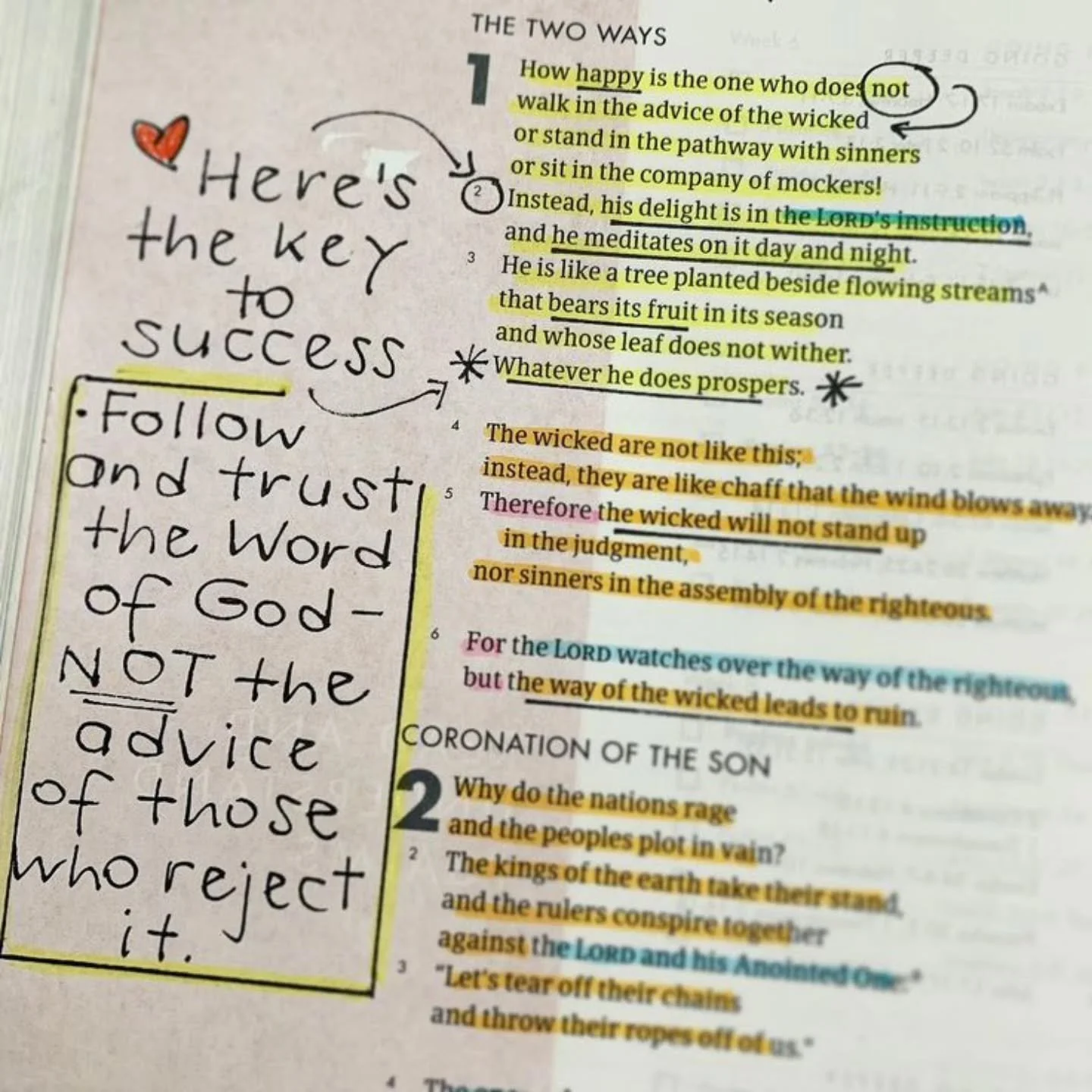 Best life hack ✌️ book-end your day with God's Word. 1 chapter in the morning  and 1 chapter at night. reach out if you want some suggestions of what to read 🧡 
God, help us to delight in You &amp; Your word!