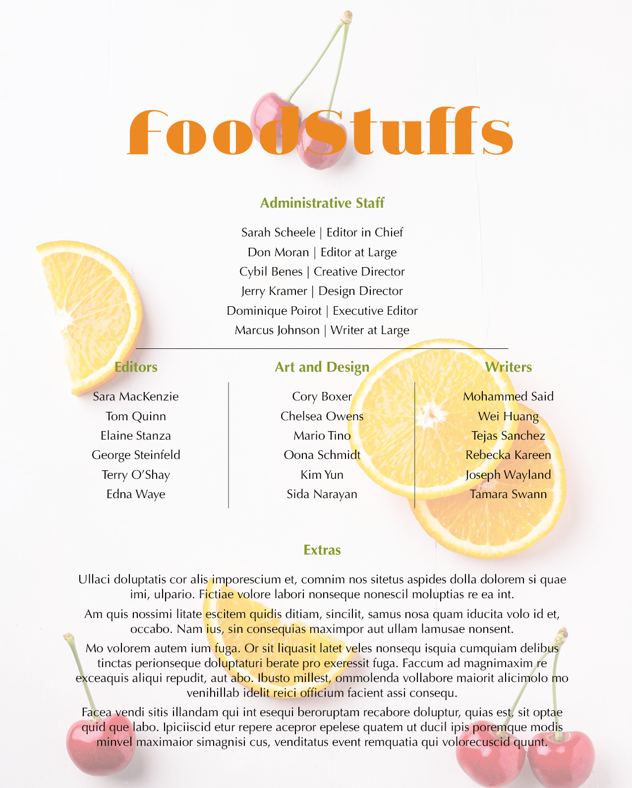FoodStuffs Magazine — Nalini Deonarine Graphic Designer