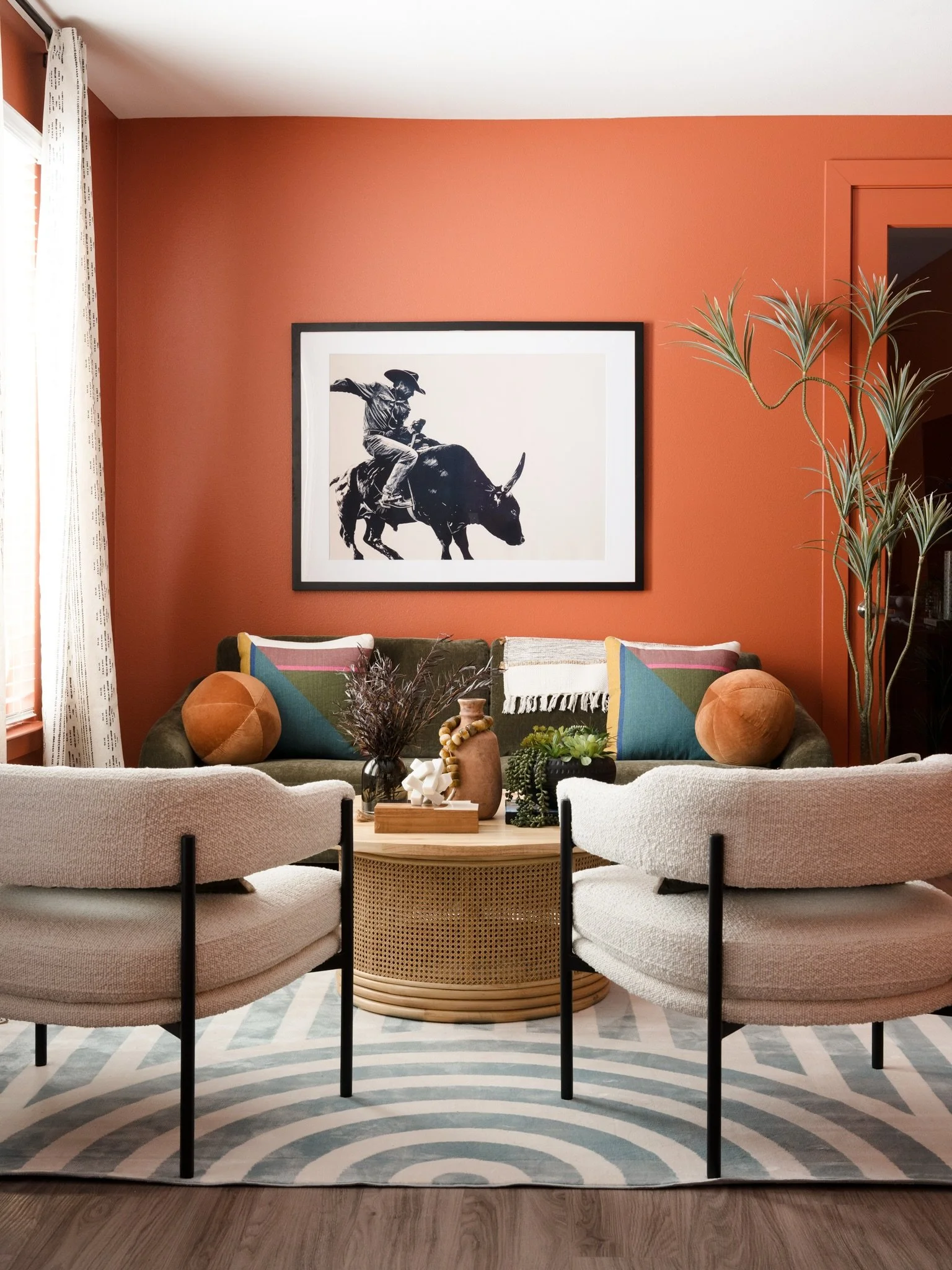 Color has a way of shaping the mood of a room.

Warm walls, rich olive velvet, and layers of natural texture give this amenity space depth and warmth, creating an inviting fun atmosphere from the moment you walk in.

Design: @artbuckleco
Photography:
