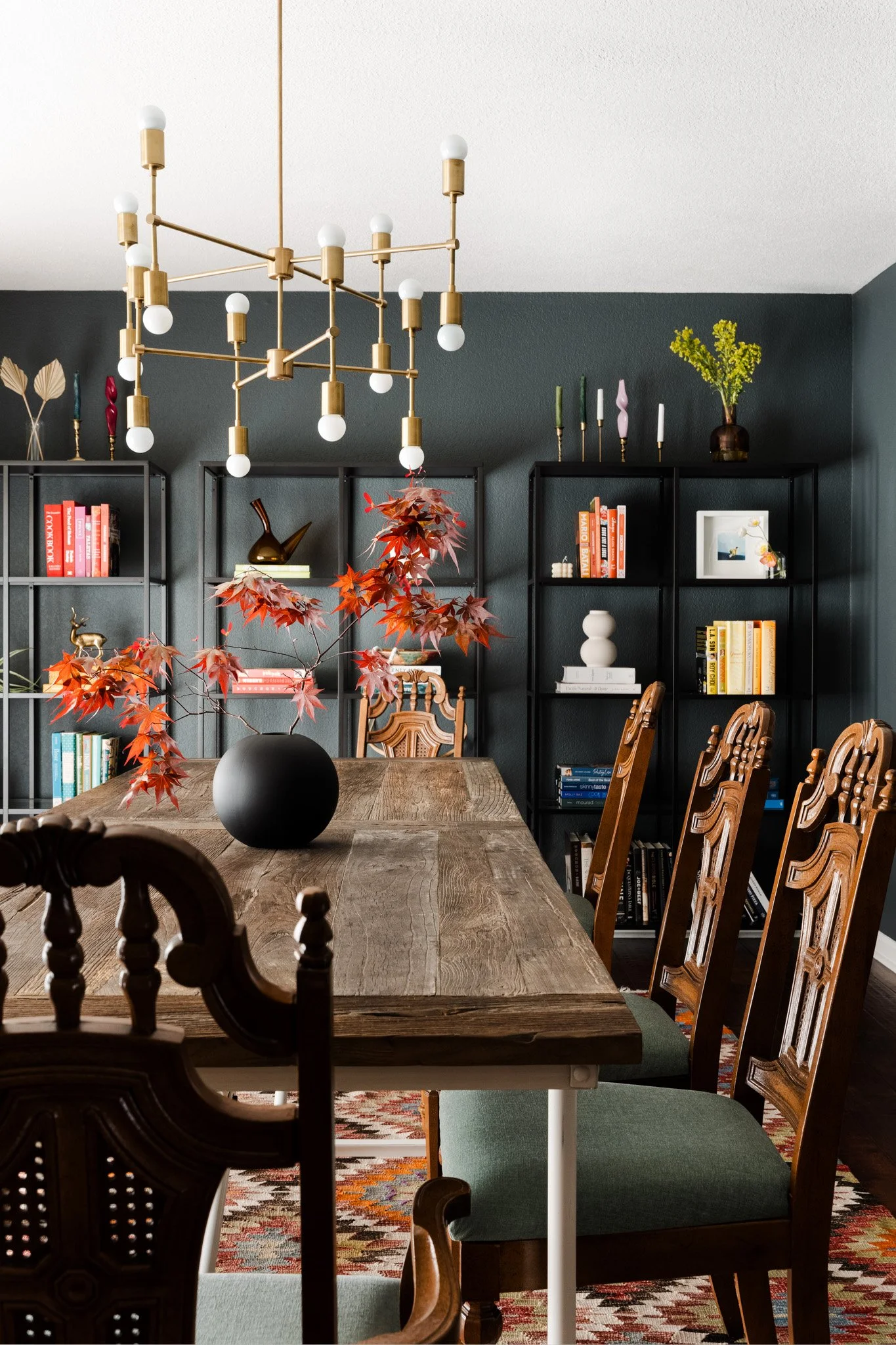 Modern Mid-Century Dining Room Dallas Interior Design Photographer 