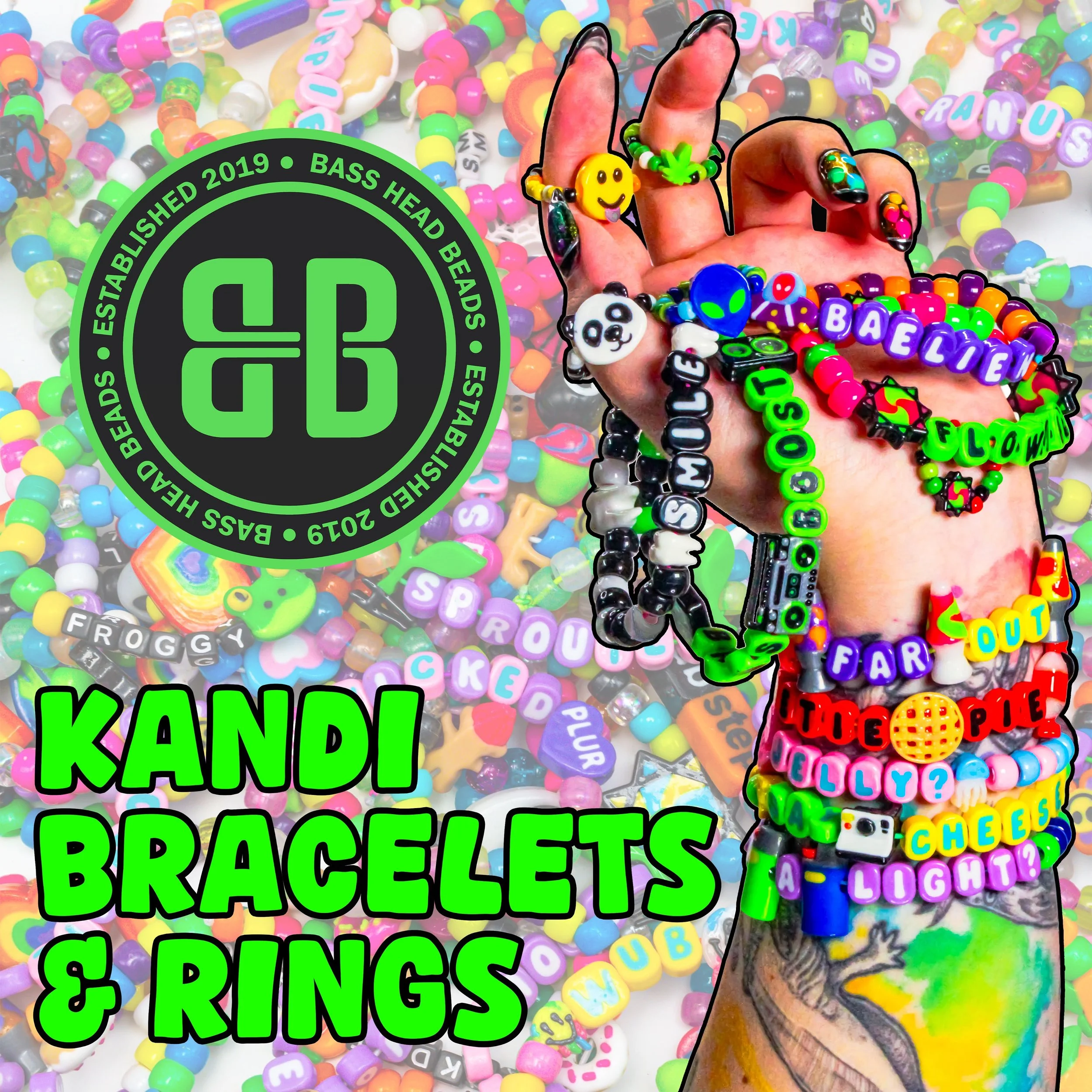 Kandi Rings & Bracelets — Bass Head Beads