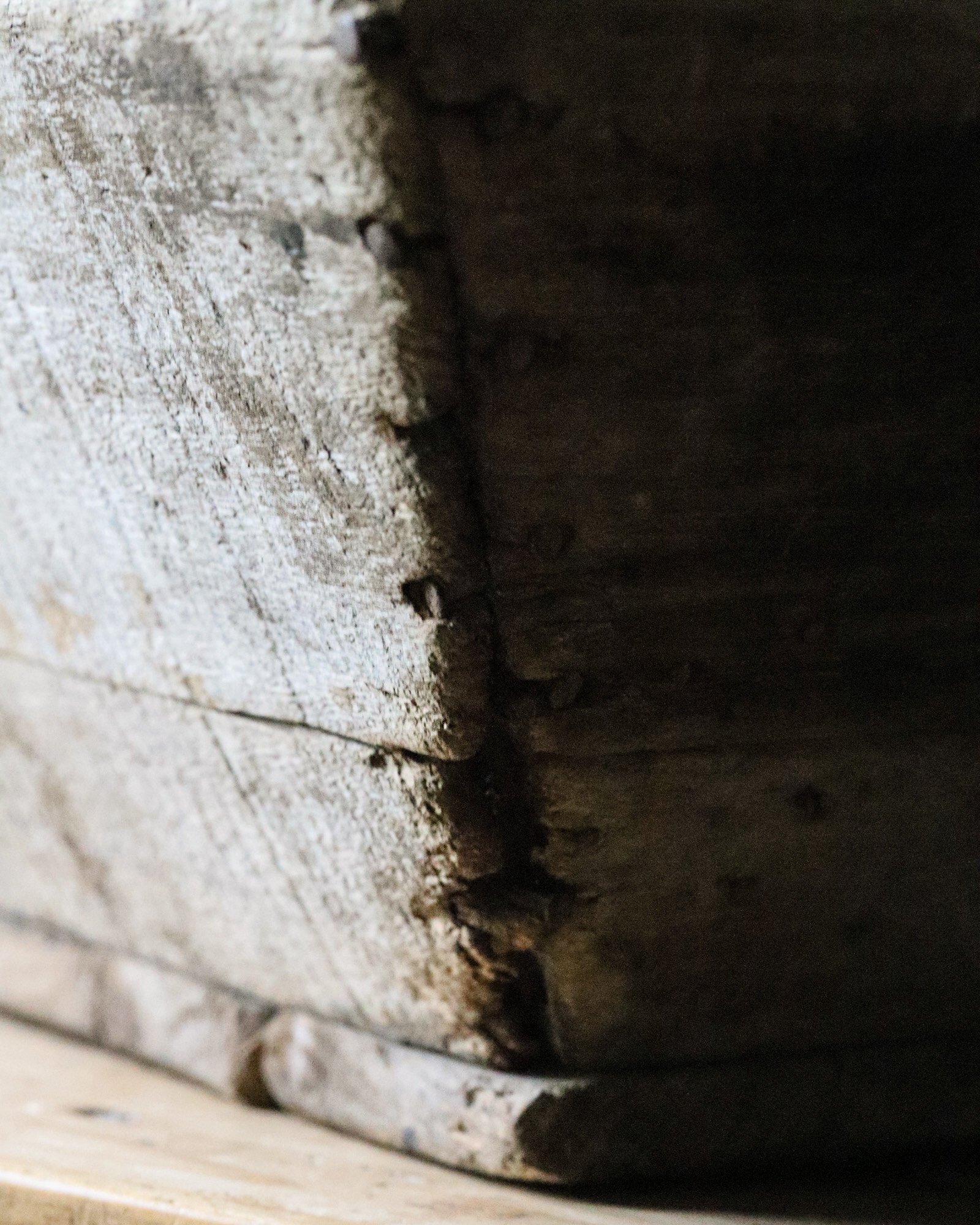 Detail shot of a French farmhouse trug