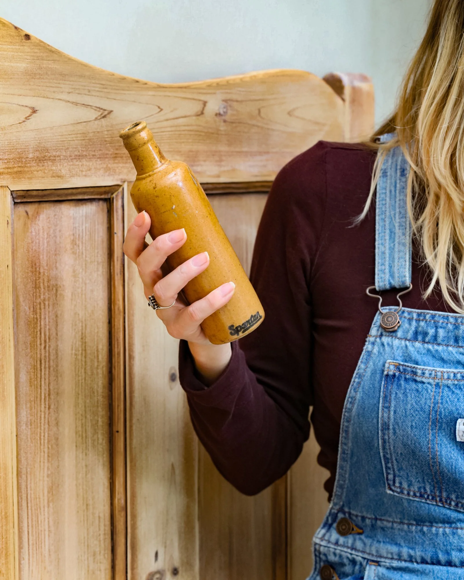 Medium vintage clay bottle