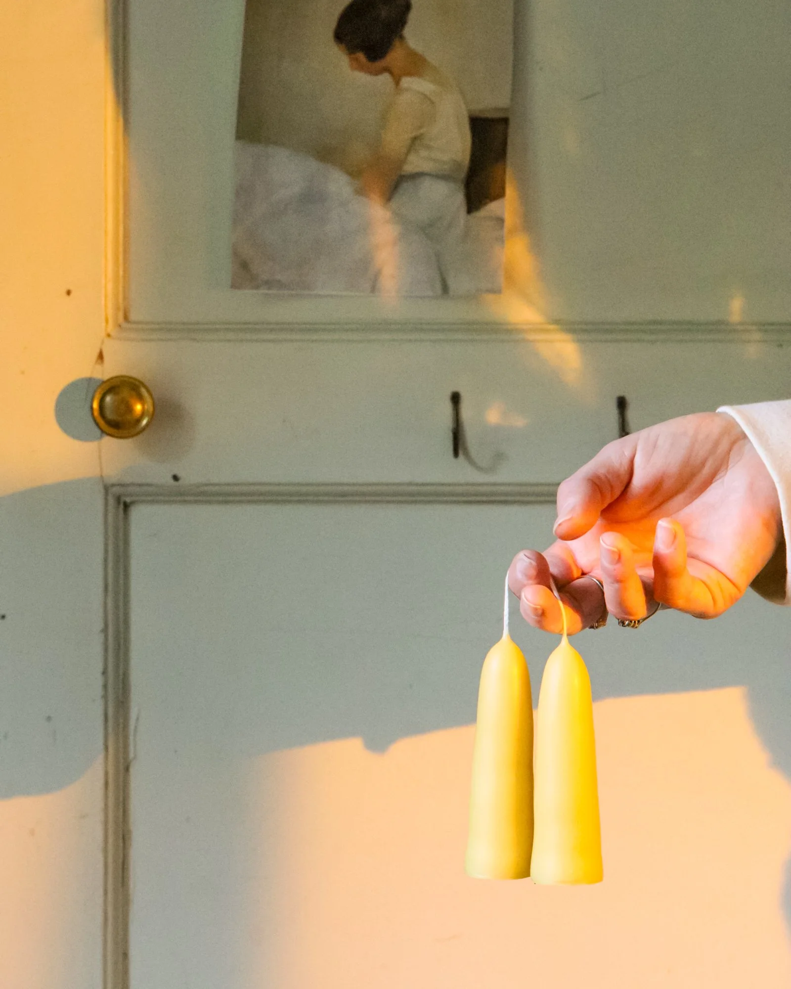 Lliving Rooms beeswax stubby Candles