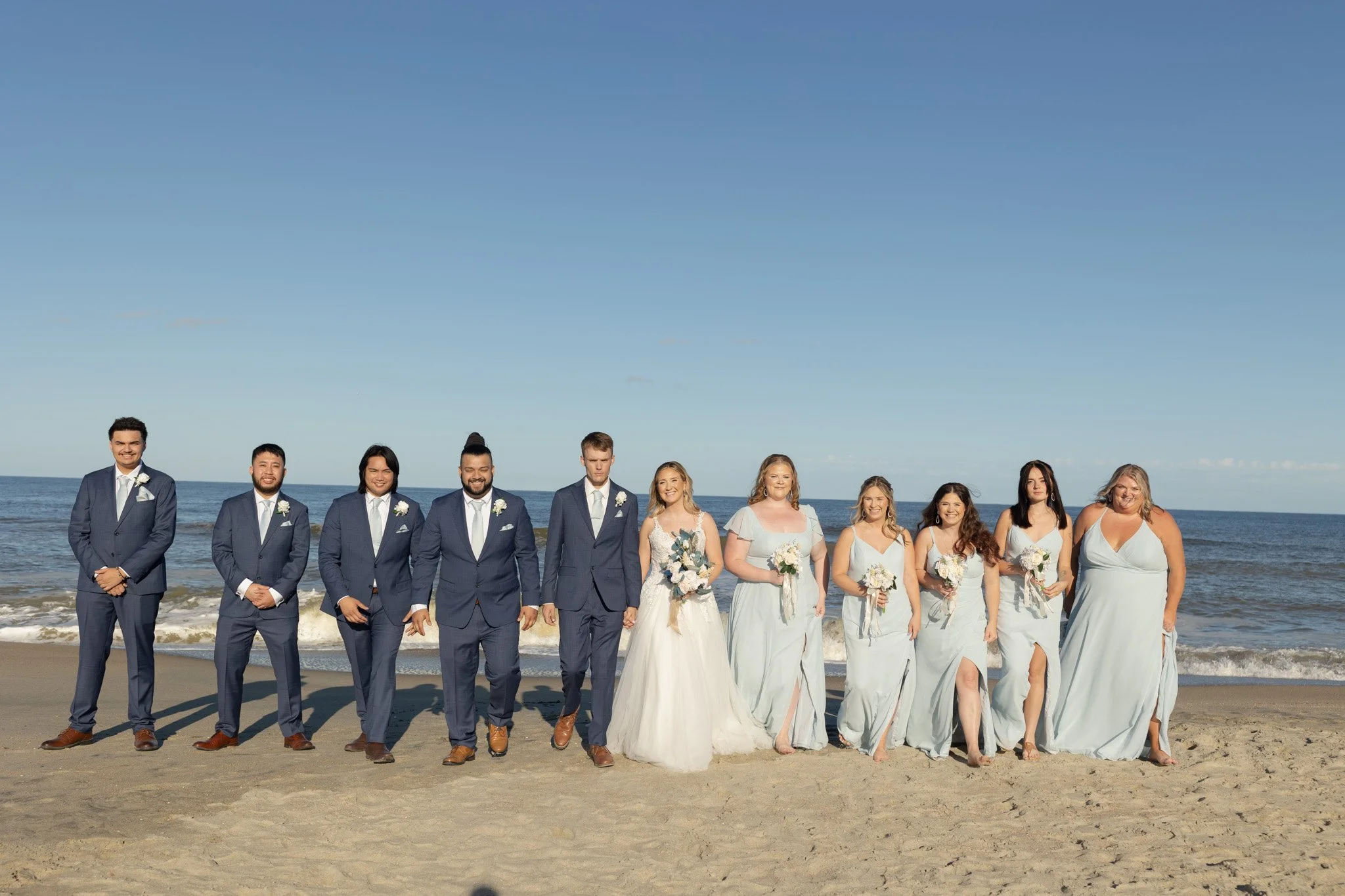  Tybee Island Wedding Party on beach