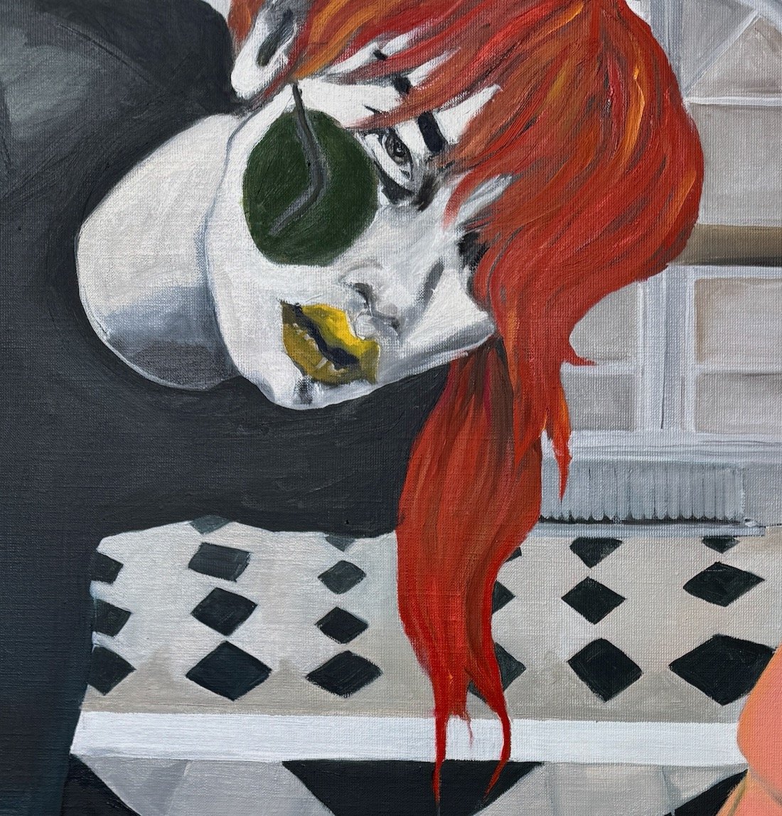 Red hair woman from The Sisters – oil painting by Ana Sneeringer, 2025.