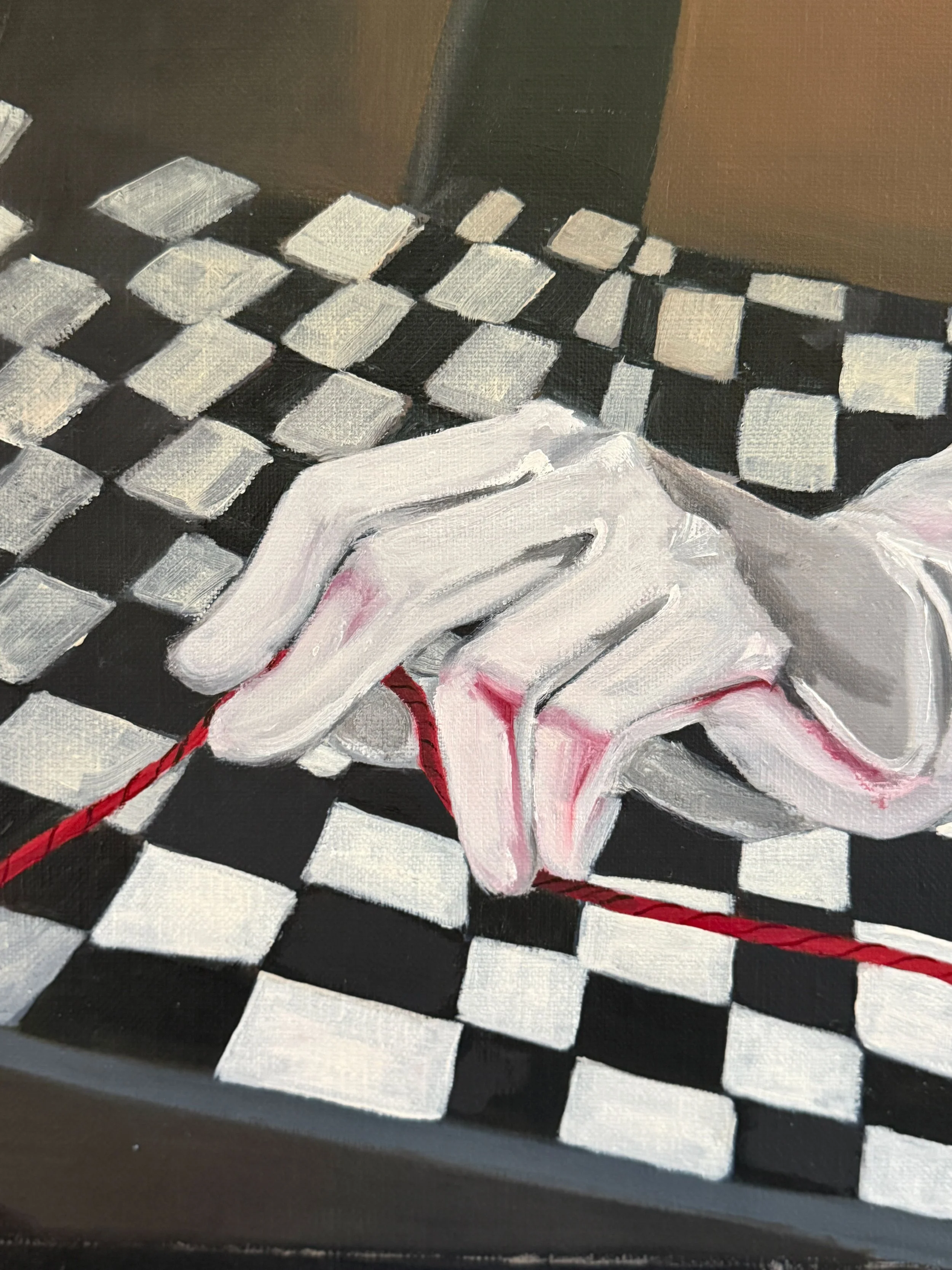 Ana Sneeringer_White Gloved Hand Pulling Red String .jpeg